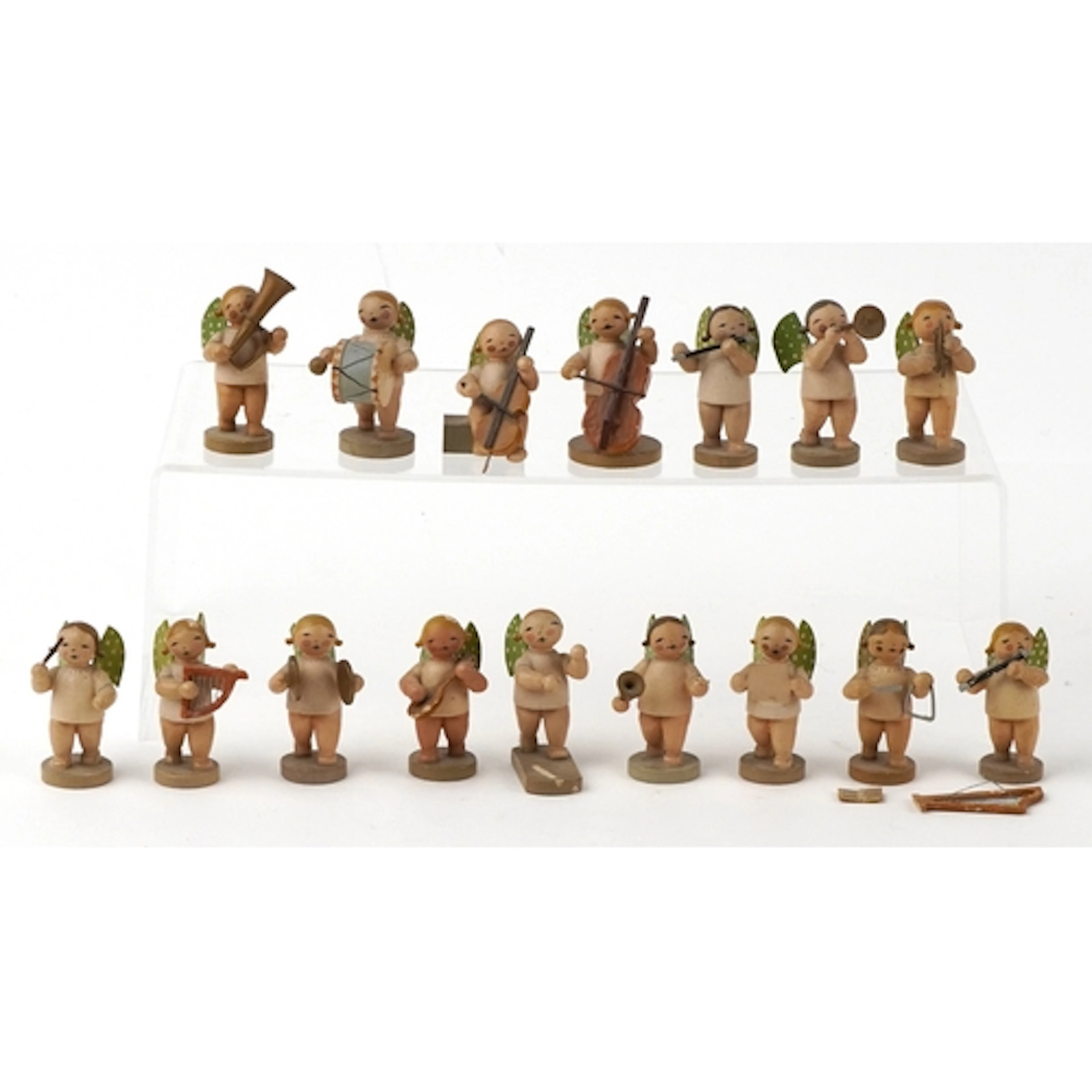 Collection of Wendt & Kühn German hand painted wood musician...