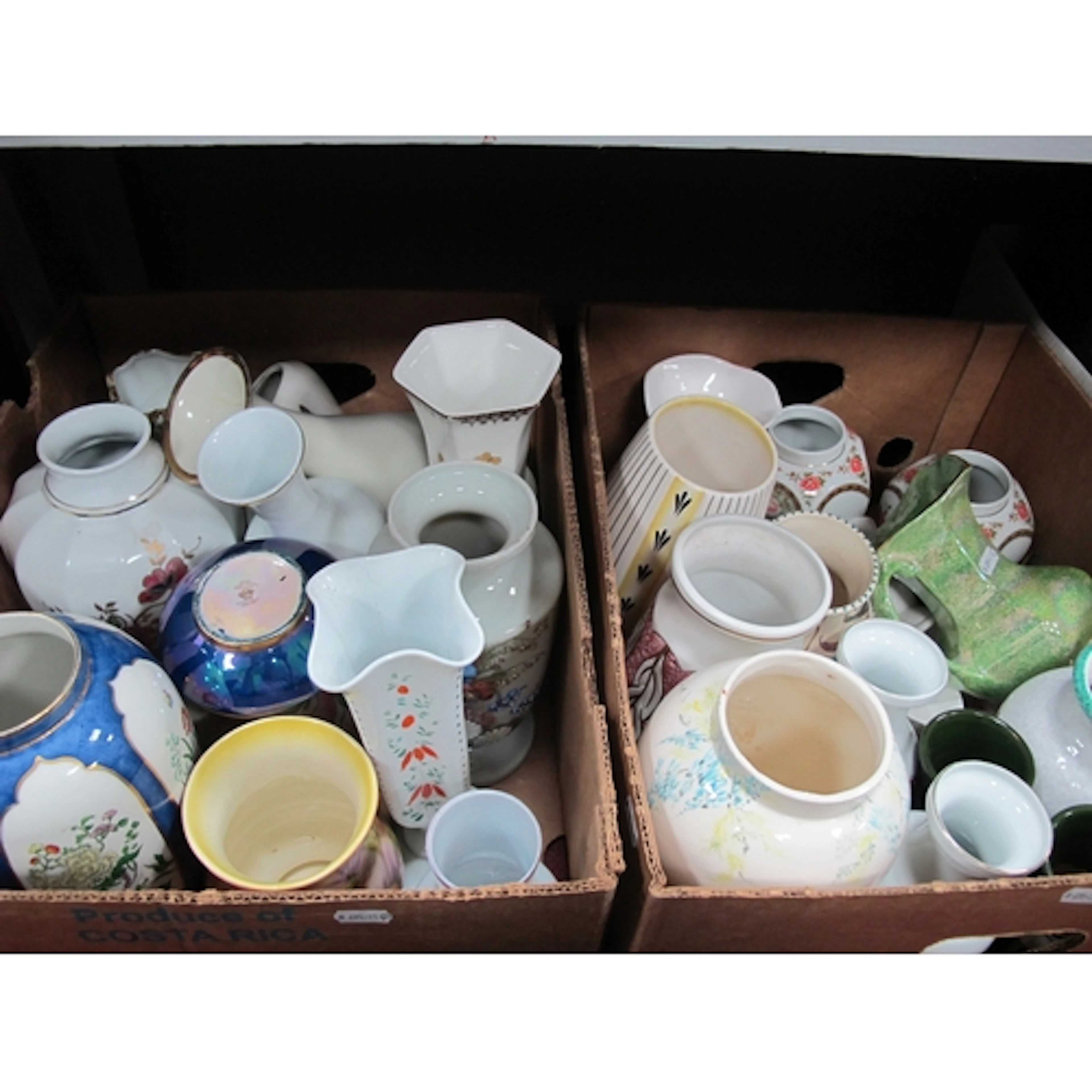 Quantity of ceramic vases in assorted shapes and sizes, incl...