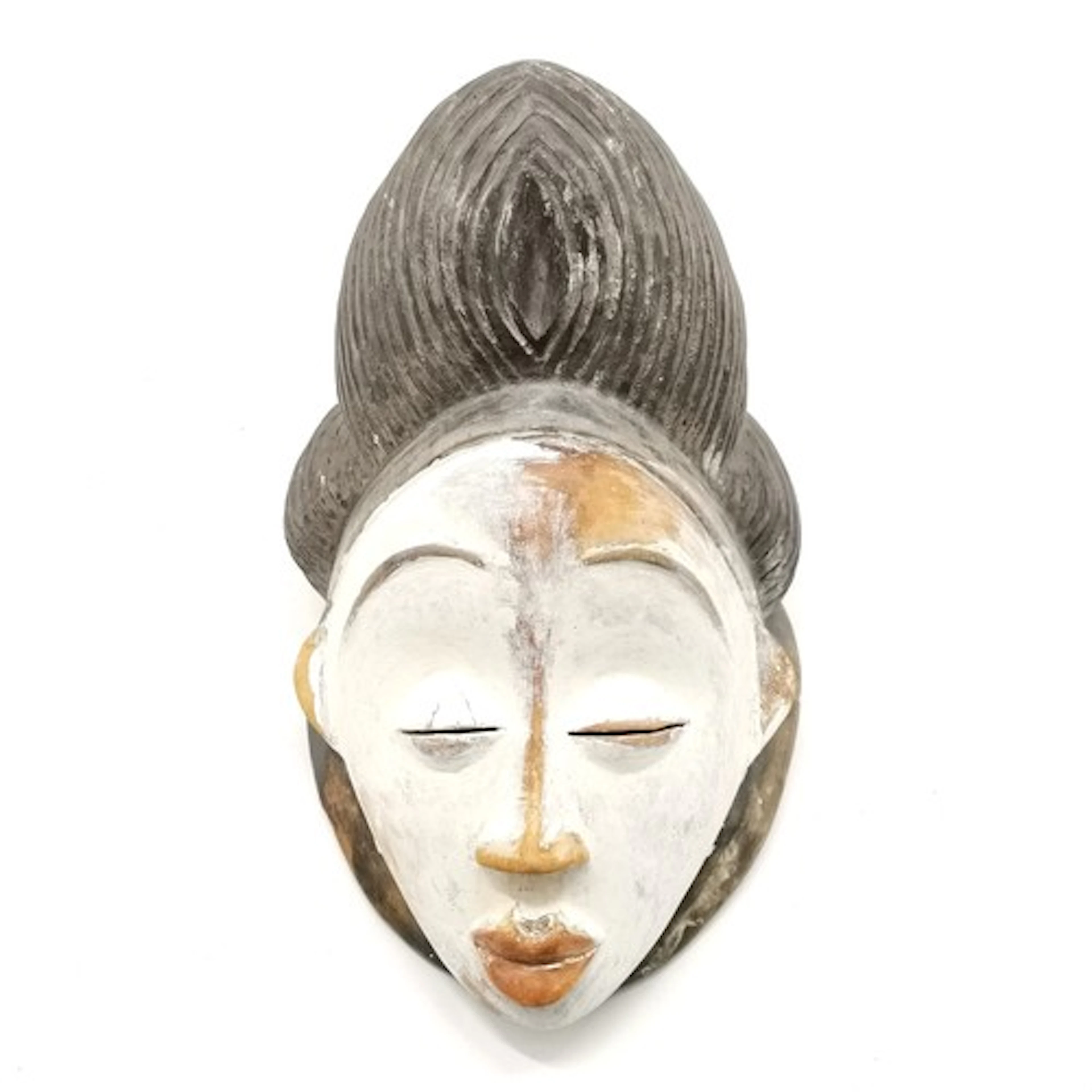 Hand carved African tribal mask with original paint detail -...