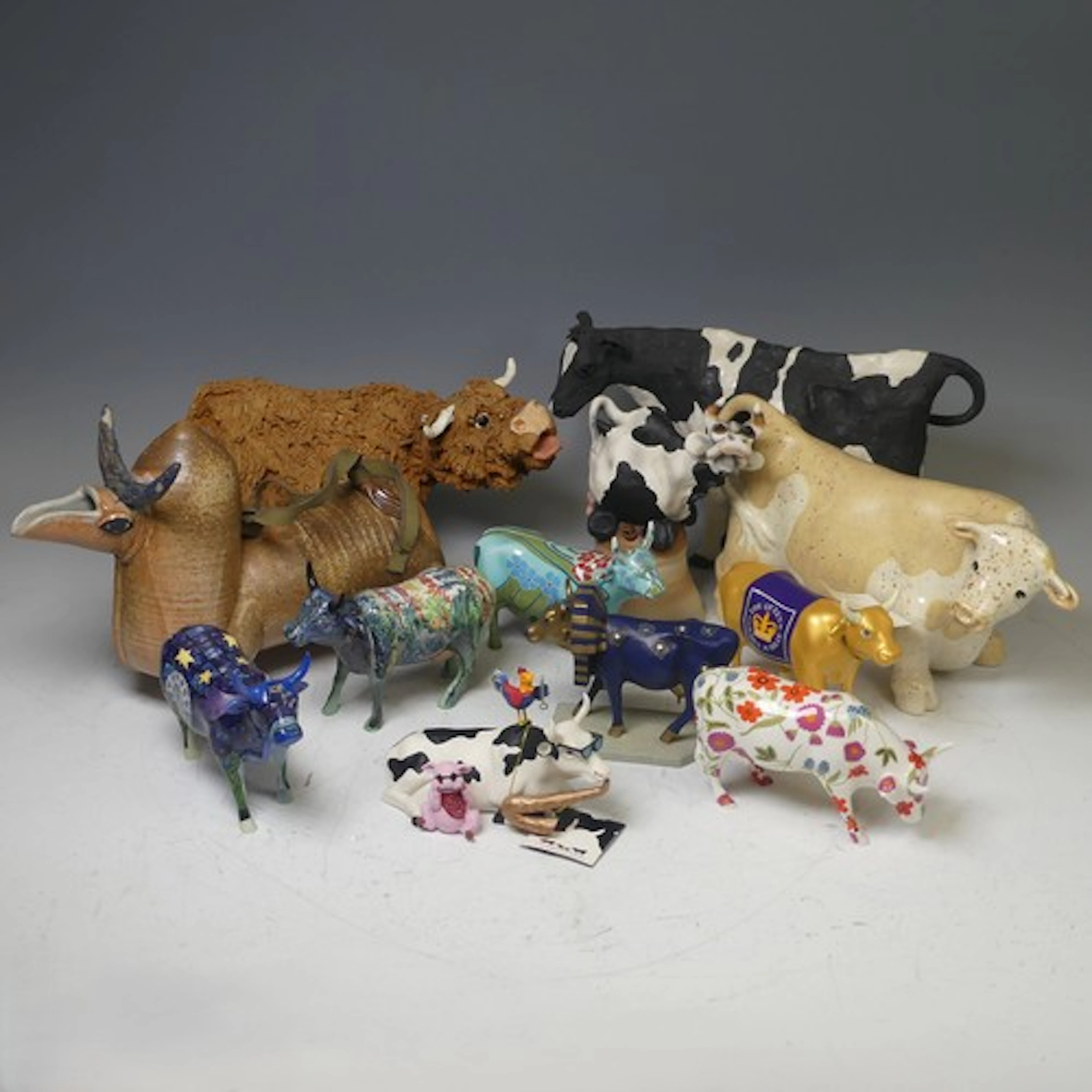 Russell Coates (b. 1949) a studio pottery Bull, salt-glaze, ...