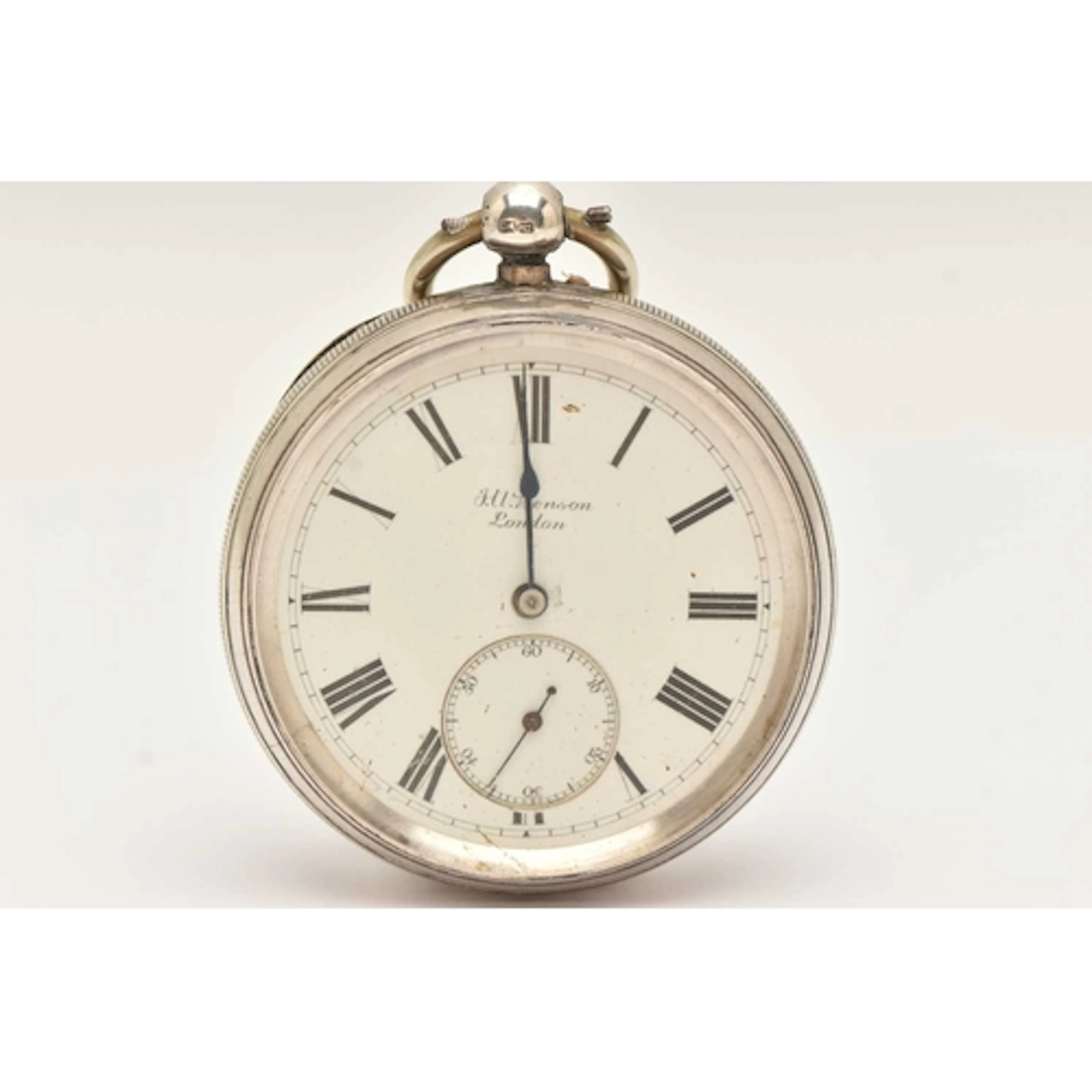 A SILVER OPEN FACE 'J W BENSON' LUDGATE POCKET WATCH, key wo...