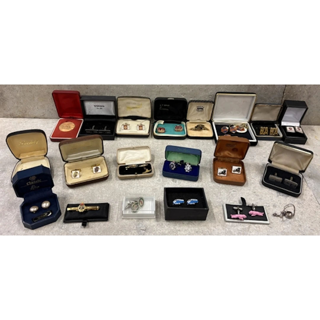 A good collection of automobilia related cufflinks etc. Est....