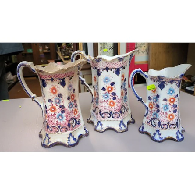 Thomas Rathbone & Co., three graduated Staffordshire ear...