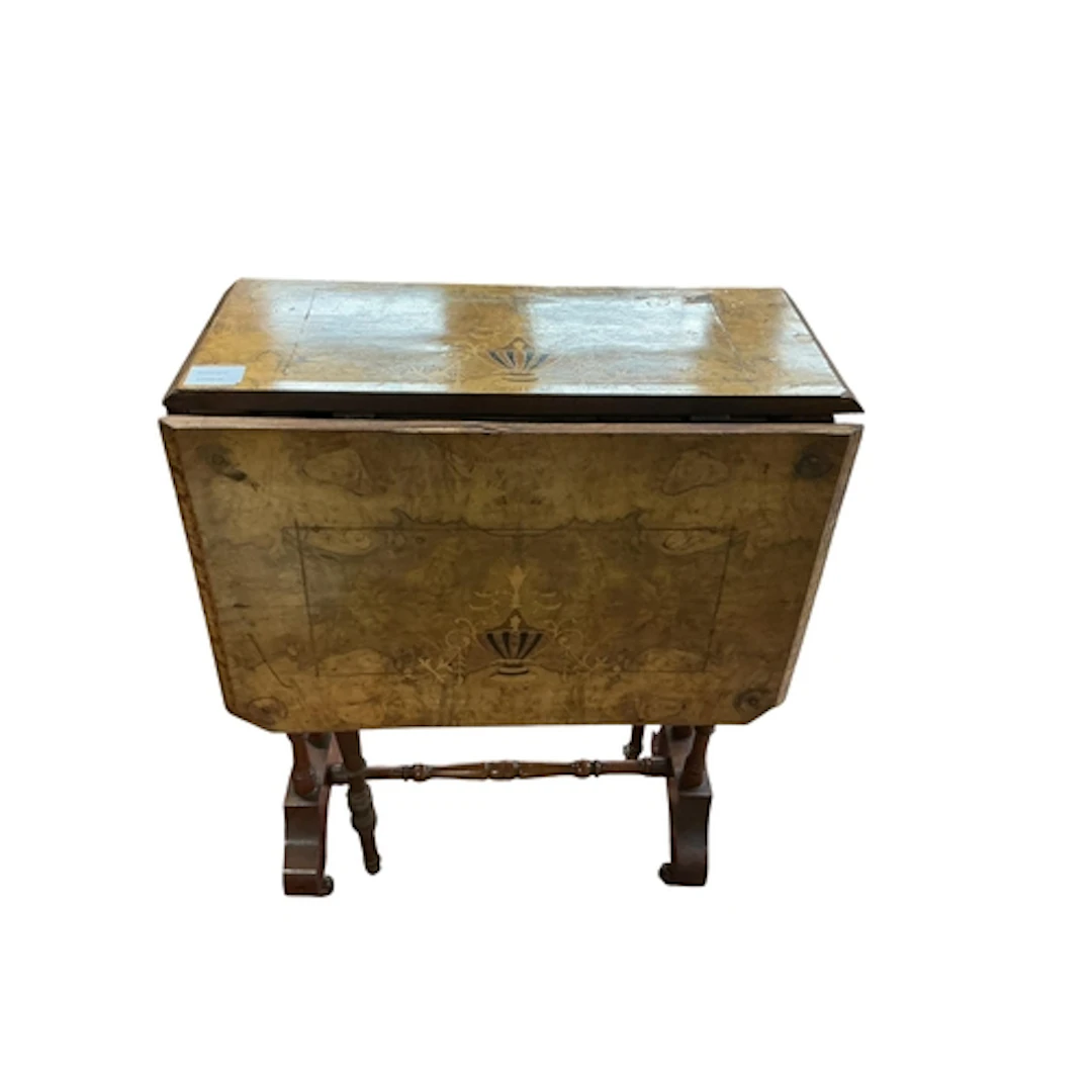 A Victorian inlaid walnut Sutherland table, width 54cm, dept...