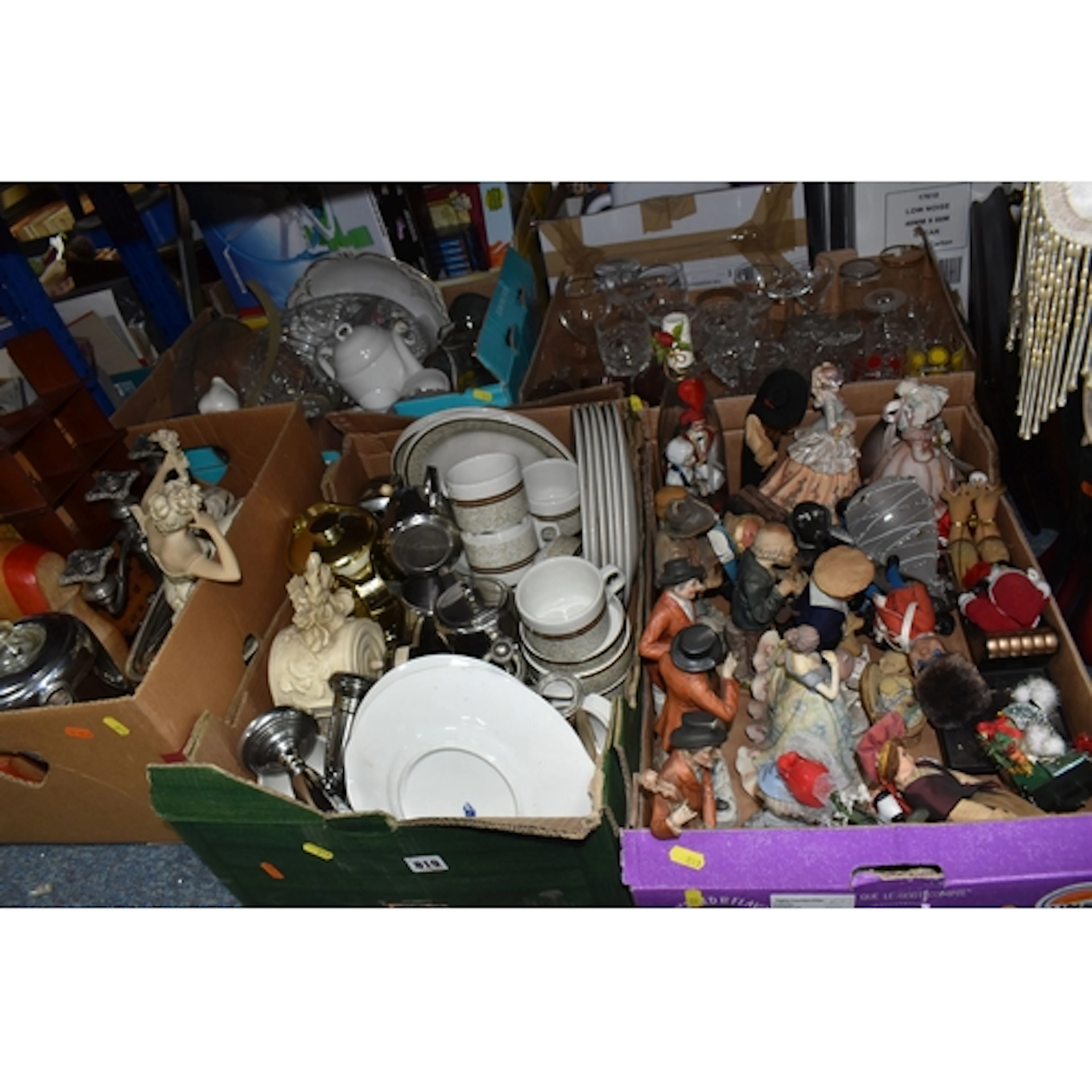 FIVE BOXES AND LOOSE OF GENERAL HOUSEHOLD ITEMS to include a...