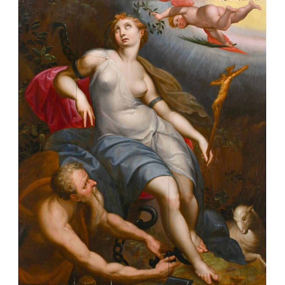 Jacob de Backer and Studio (1555-1585) Flemish. "Allegory of...