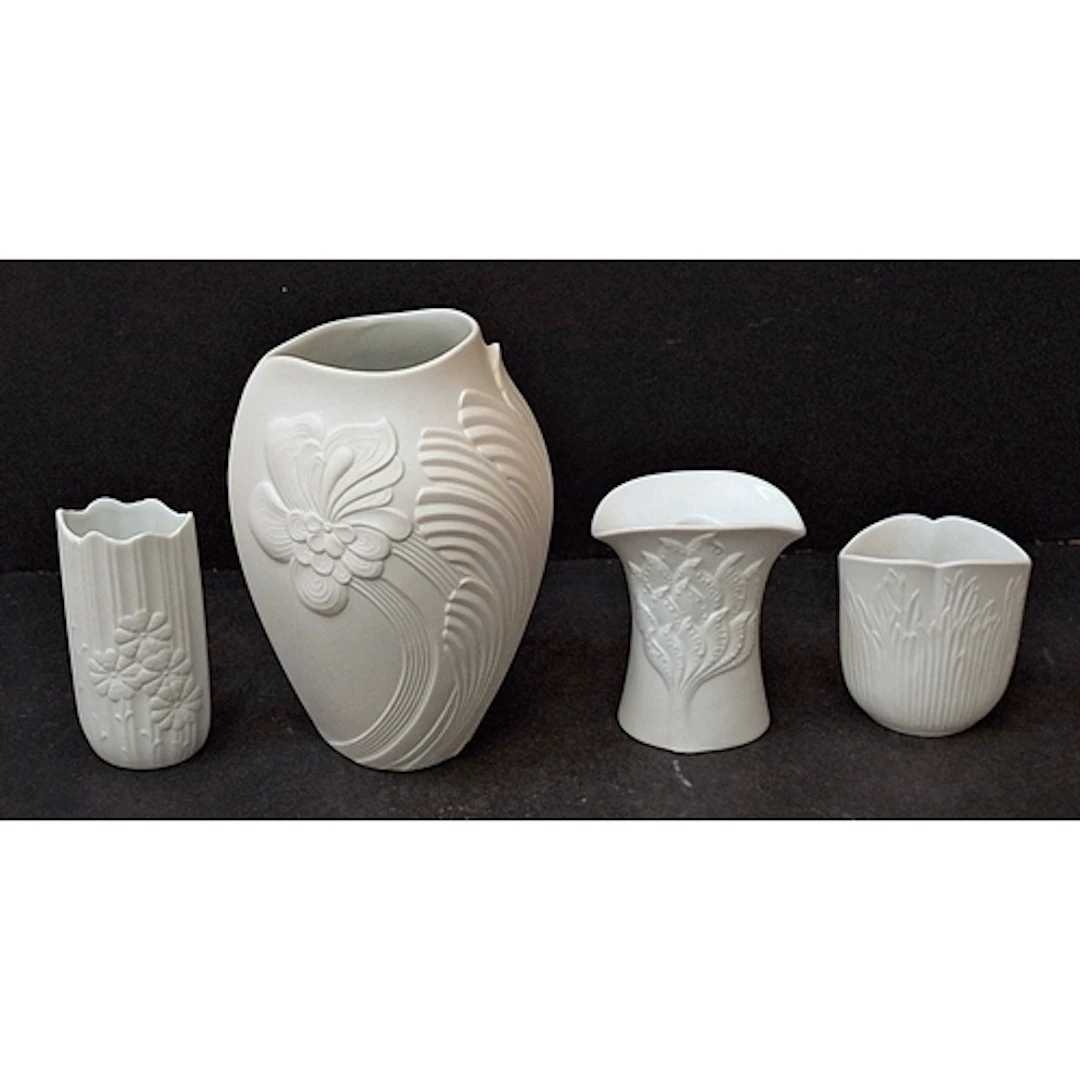 Vintage White Bisque Kaiser Porcelain incl. Vase with stylis...