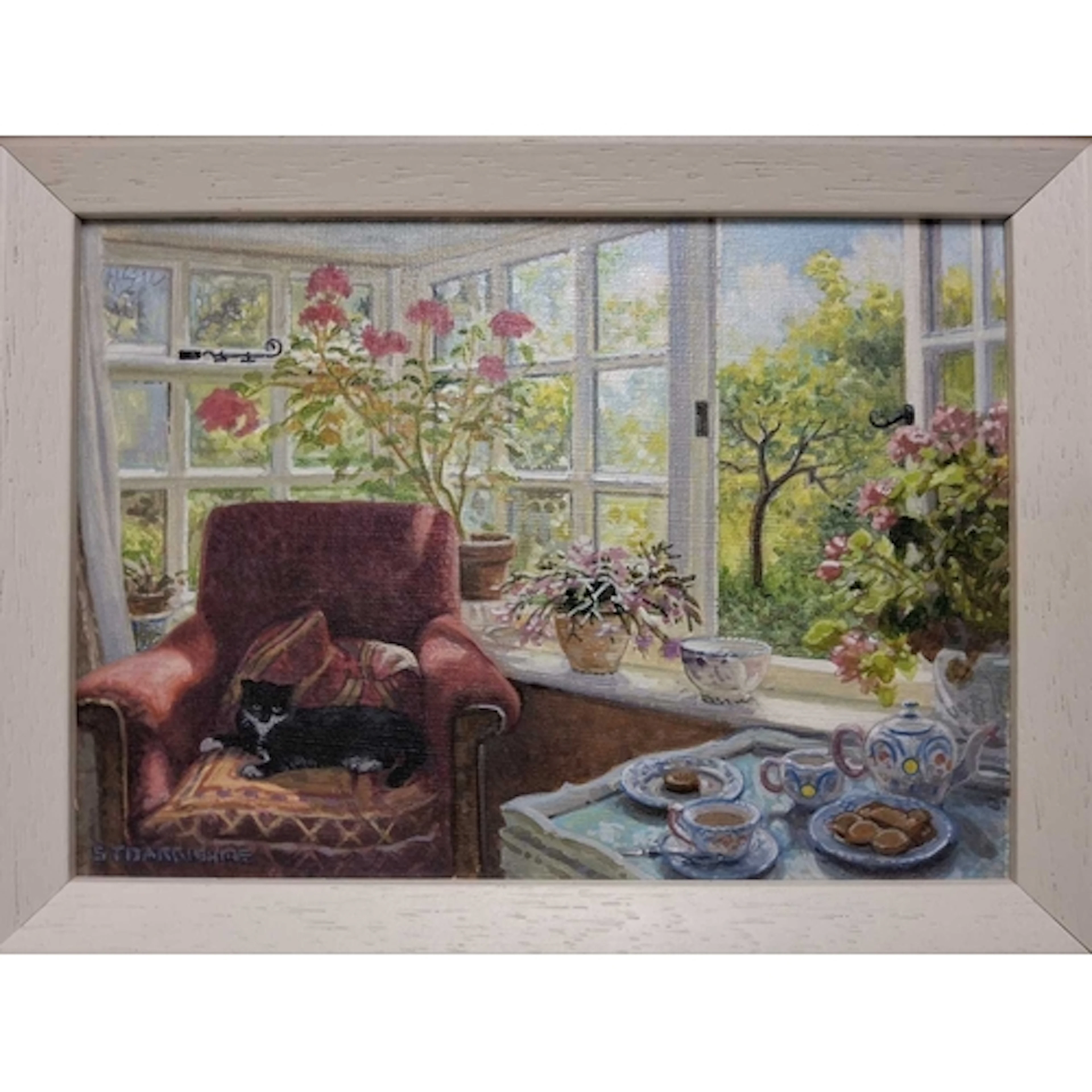 STEPHEN DARBISHIRE (1940) 'AFTERNOON TEA', an interior setti...