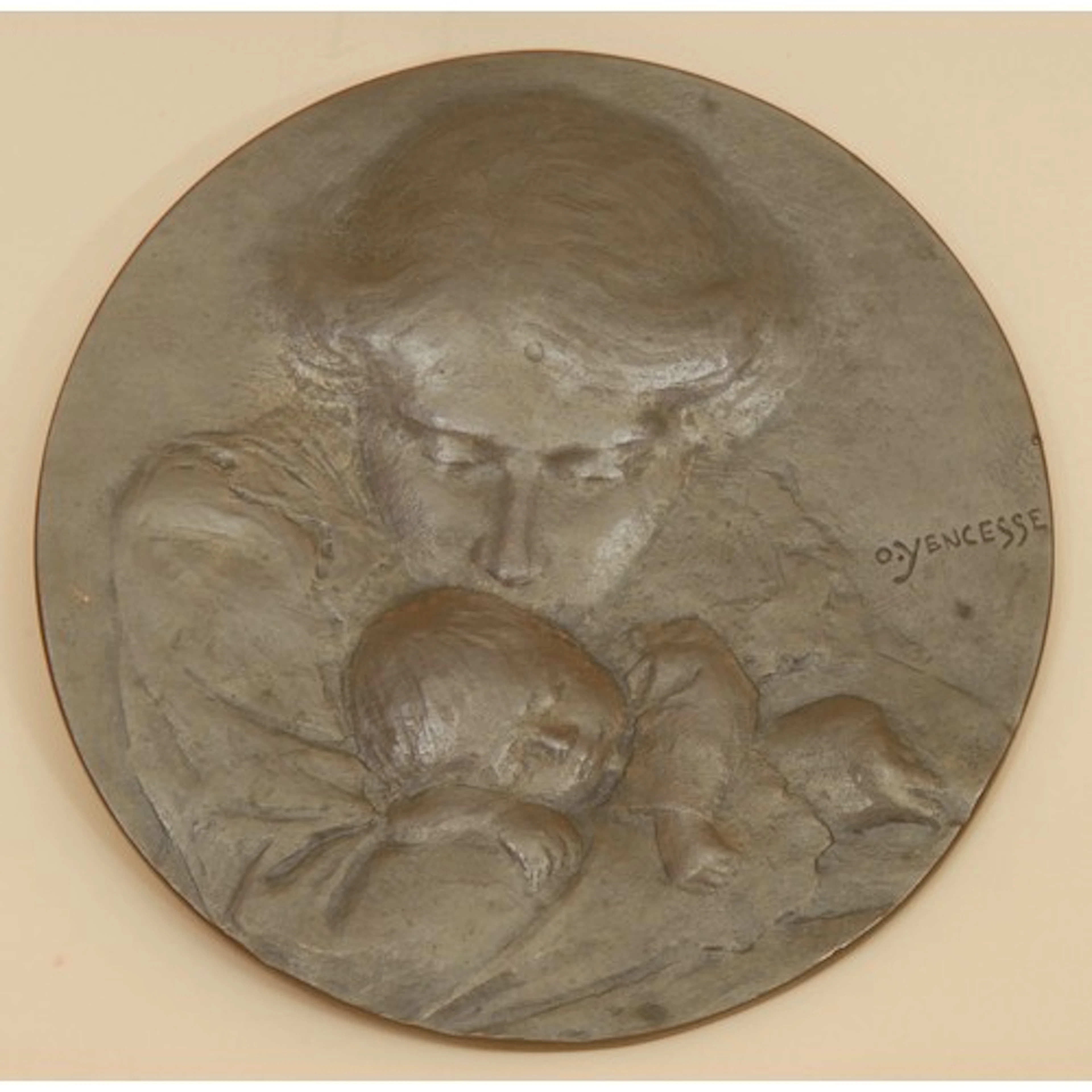 Ovide Yencesse (1869 - 1947), an Art Nouveau brown patinated...
