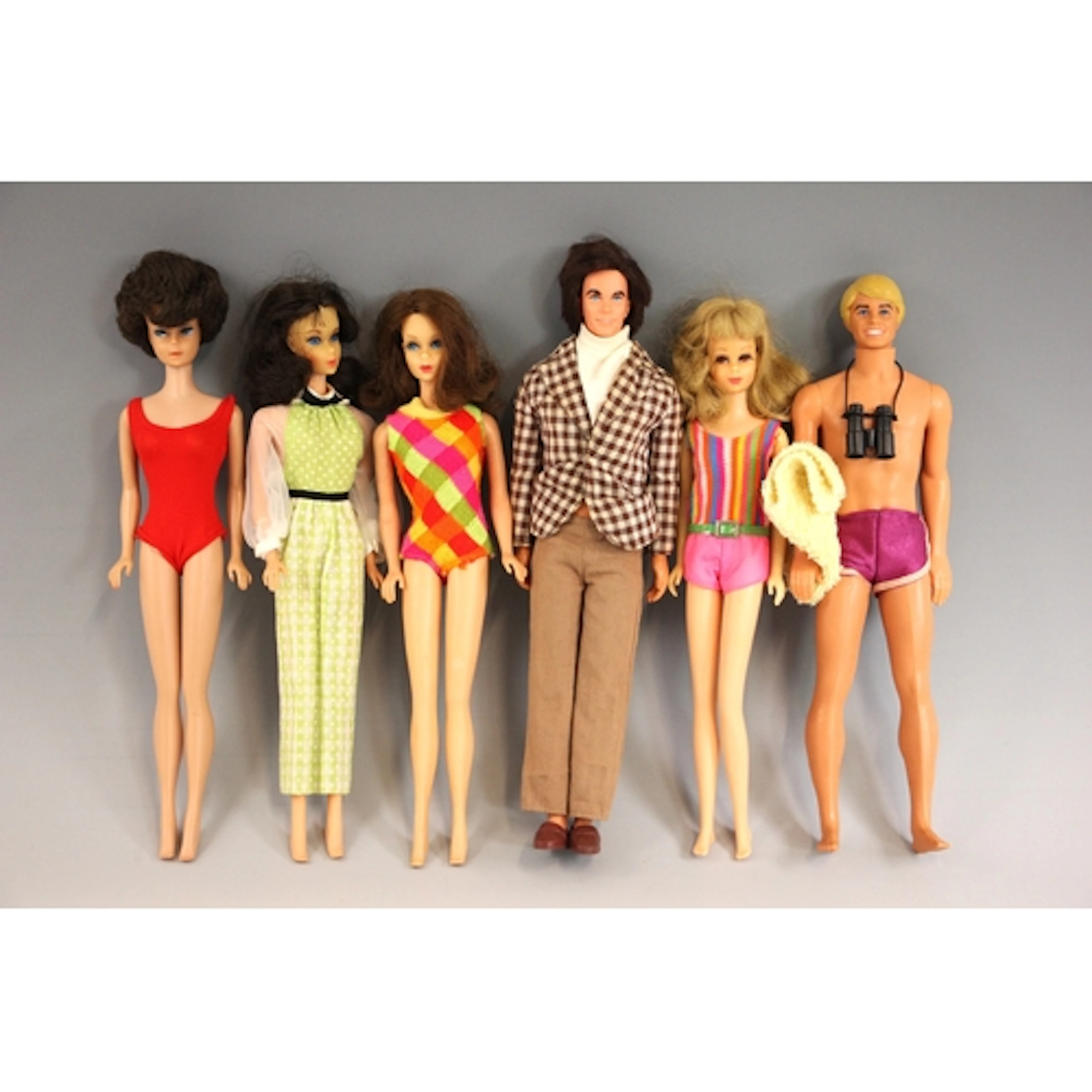 Three vintage Barbie dolls by Mattel, each copyright dated 1...