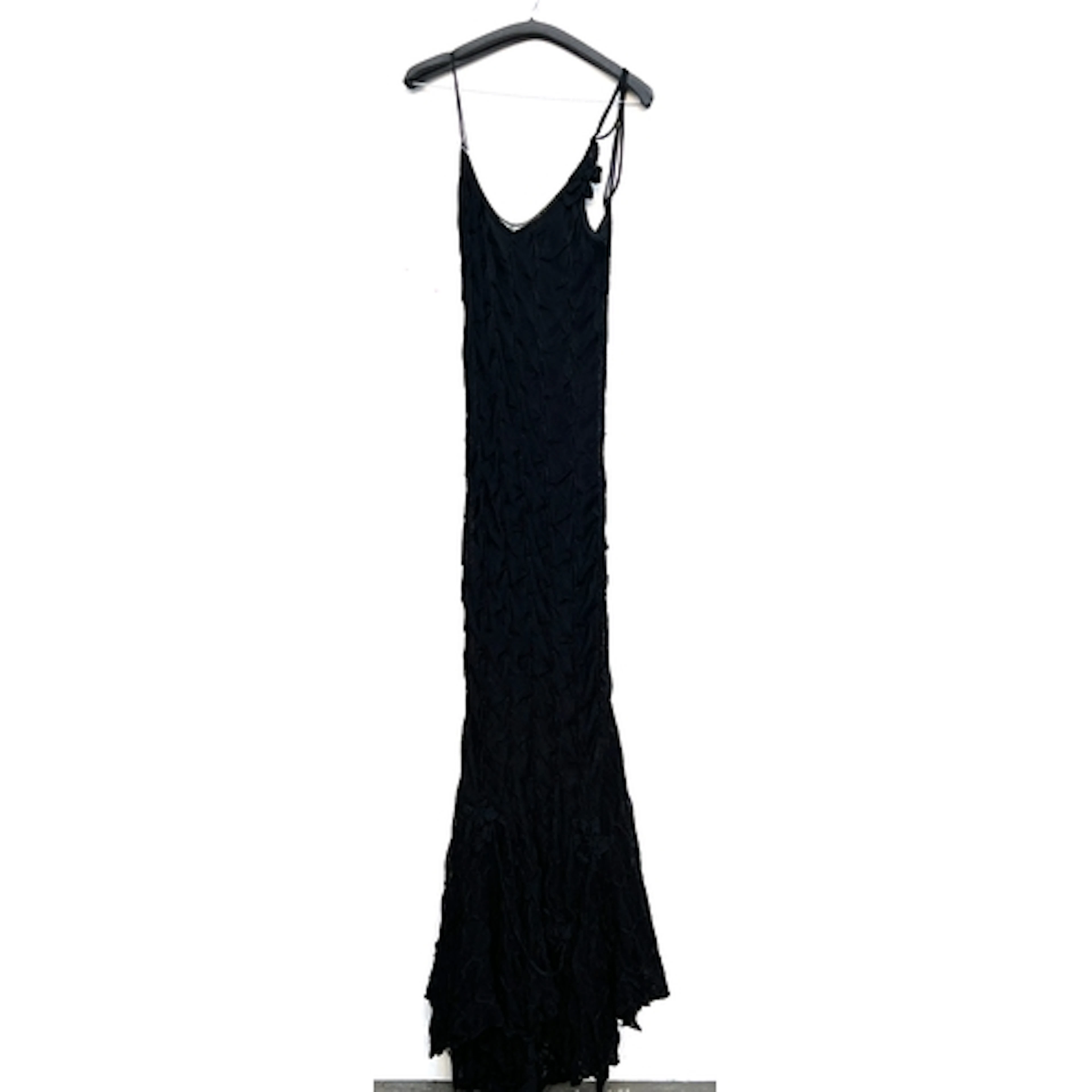 A Maria Grachvogel Couture black evening dress with floral s...
