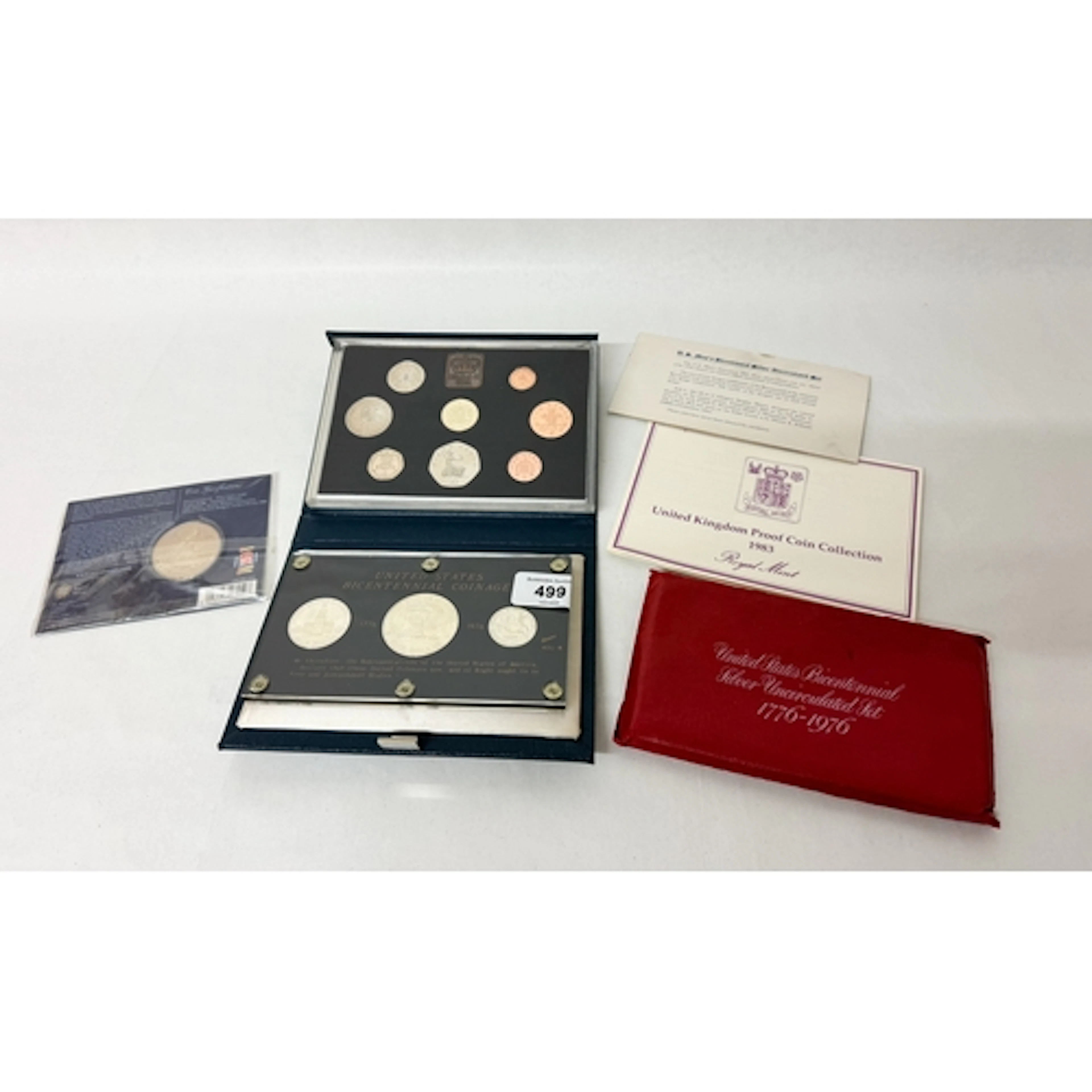 US Mint Bicentennial Silver Uncirculated Set, UK 1983 Proof ...