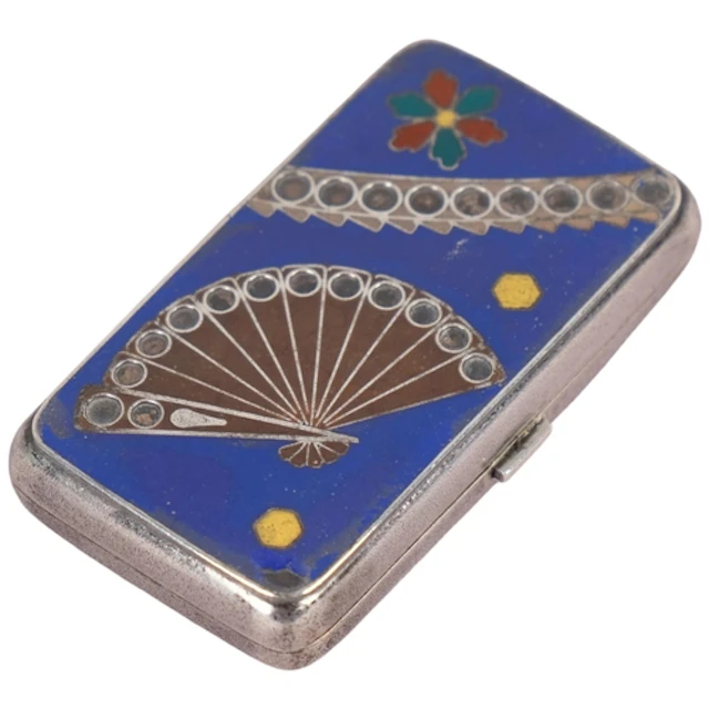GORHAM - an Antique American sterling silver enamel needleca...
