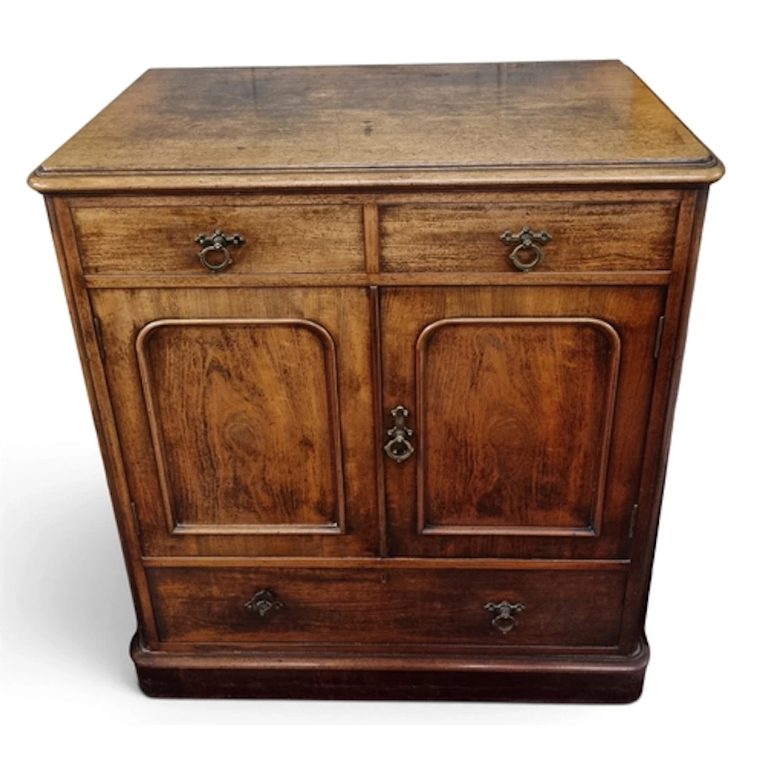 A 19th Century Mahogany two door Side Cabinet with twin frie...