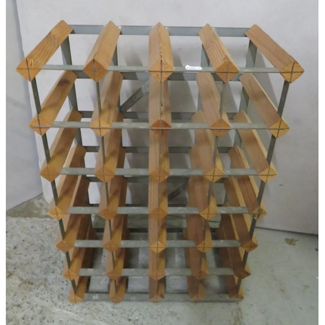 Pine & Metal Bottle Rack/Wine Rack for 35 bottles approx. 64...