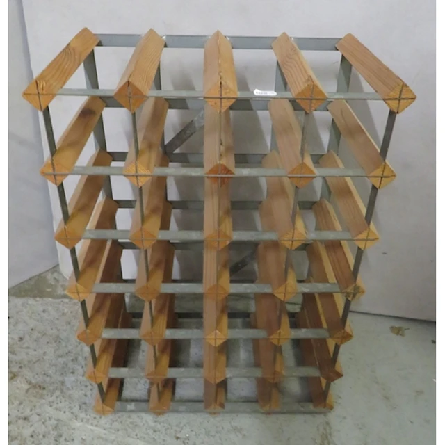 Pine & Metal Bottle Rack/Wine Rack for 35 bottles approx. 64...