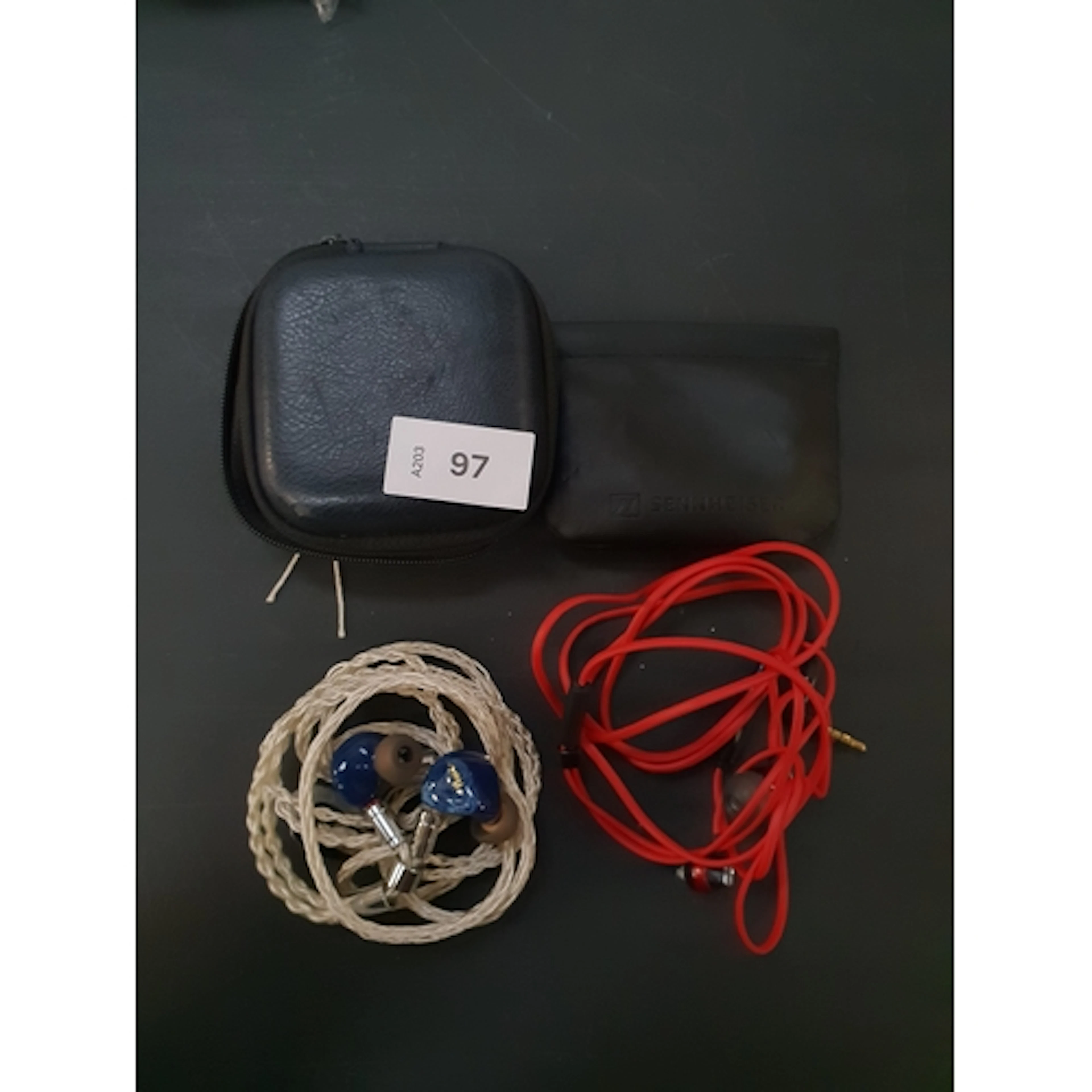 TWO WIRED EARPHONES including Sennheiser and Vesper