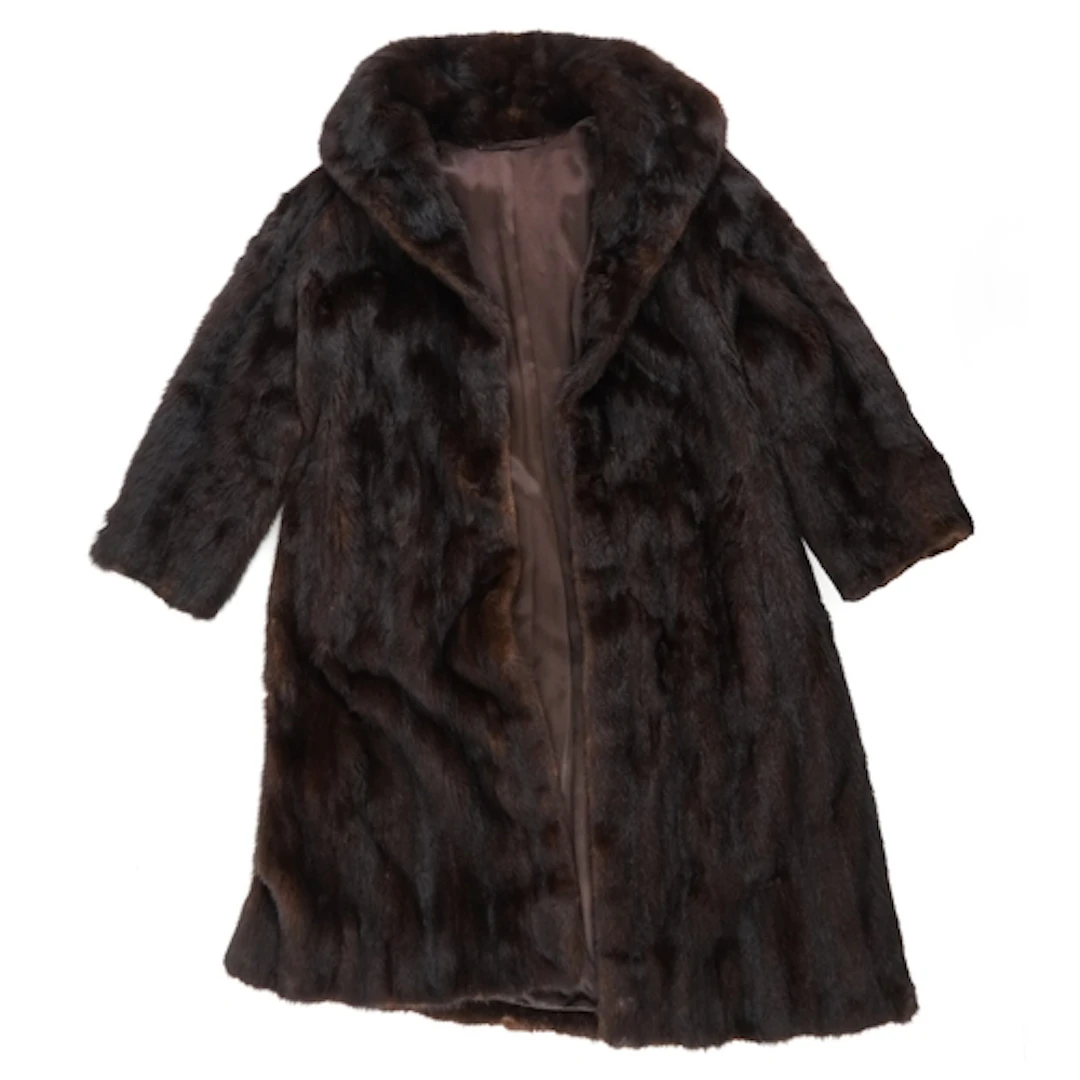 Vintage ladies full length ranch mink coat, size 10, 102cm i...