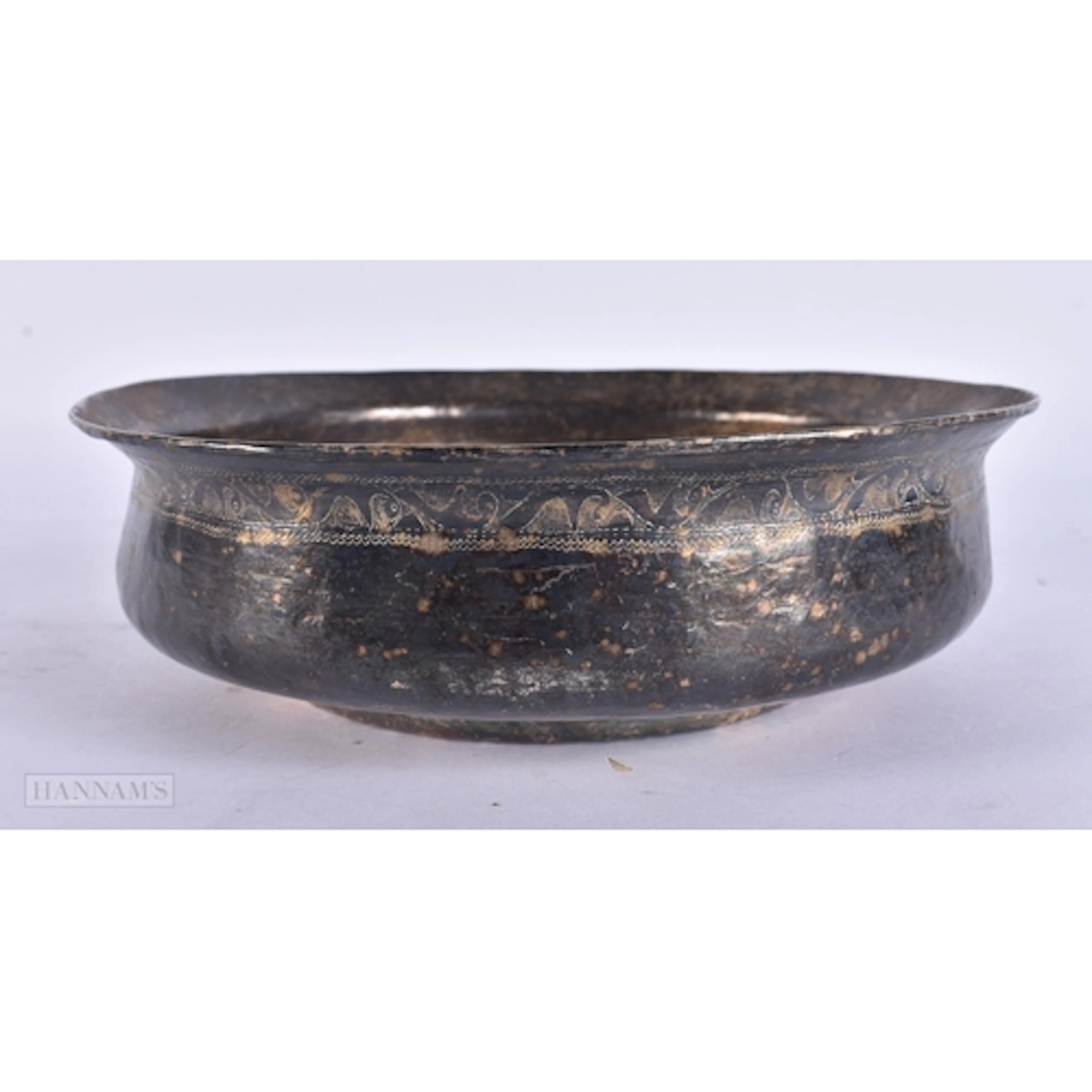 AN ANTIQUE PERSIAN ISLAMIC SILVER BOWL. 405 grams. 20.5 cm w...
