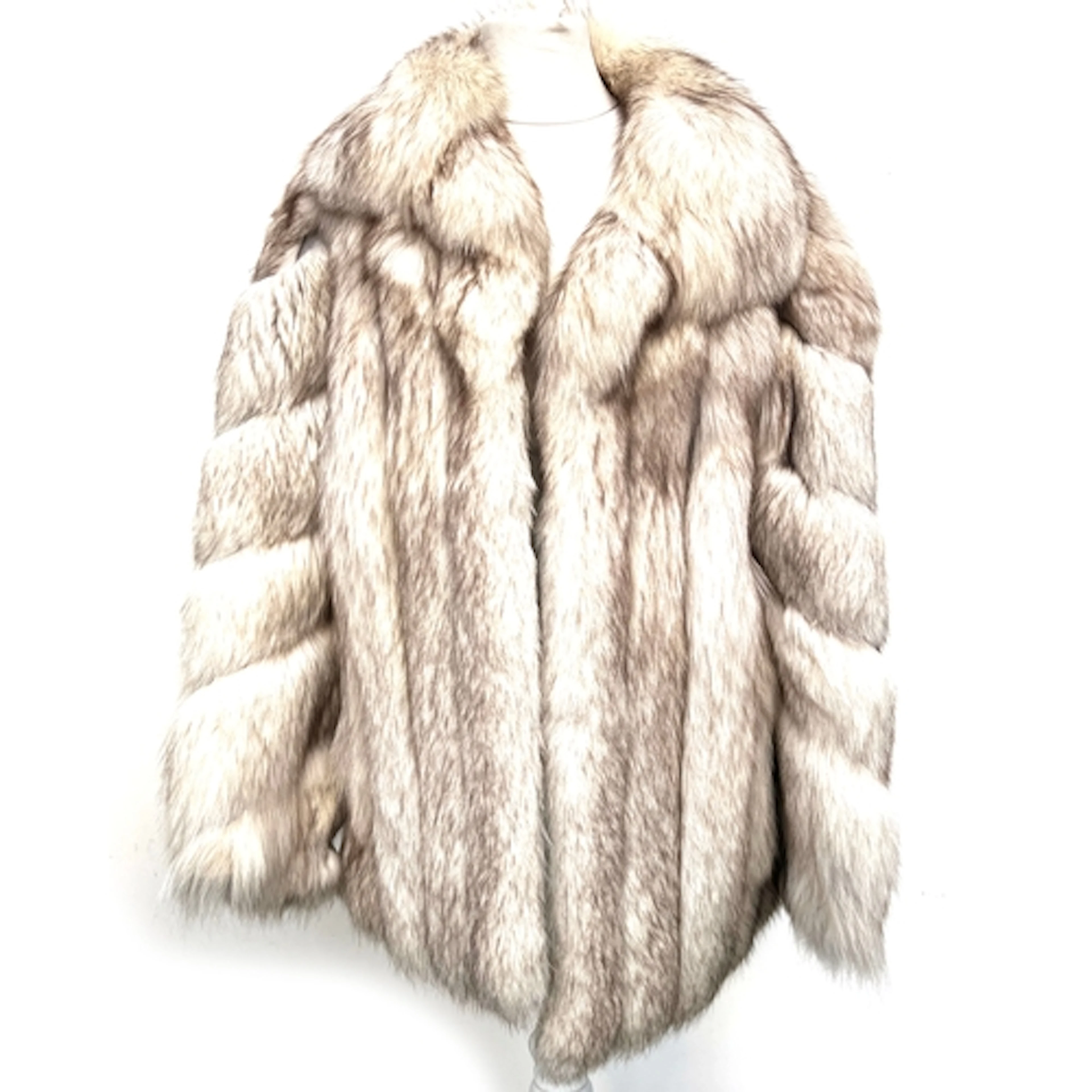 A vintage silver fox fur coat