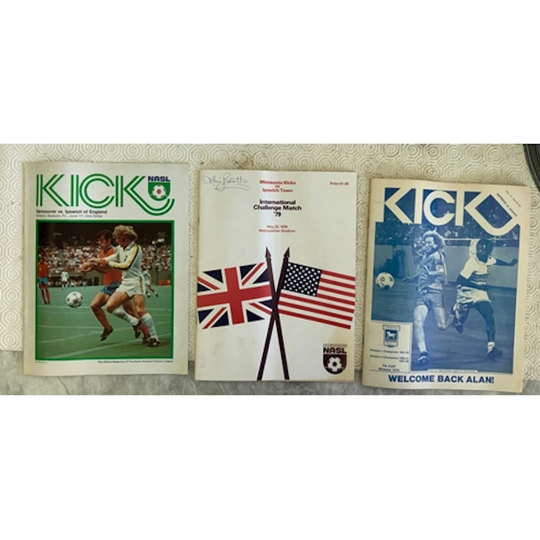 Ipswich Town USA + Canada Tour Football Programmes: 1977 Van...