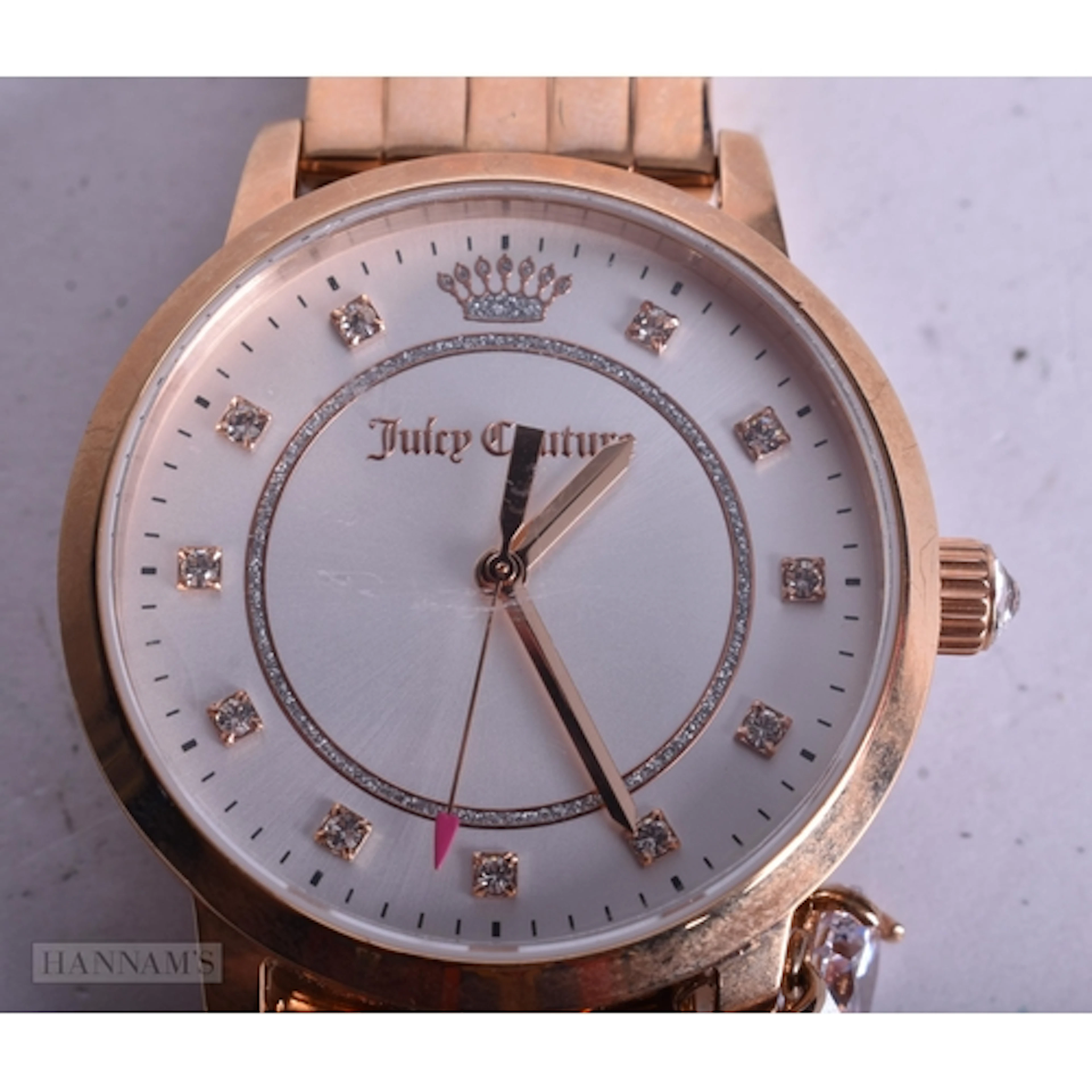 A Juicy Colture Rose Gold Tone Stainless Steel Watch with Cr...