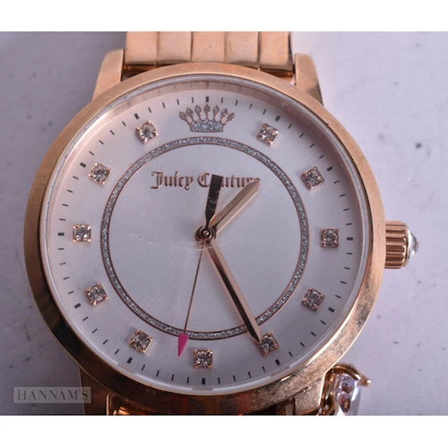 A Juicy Colture Rose Gold Tone Stainless Steel Watch with Cr...