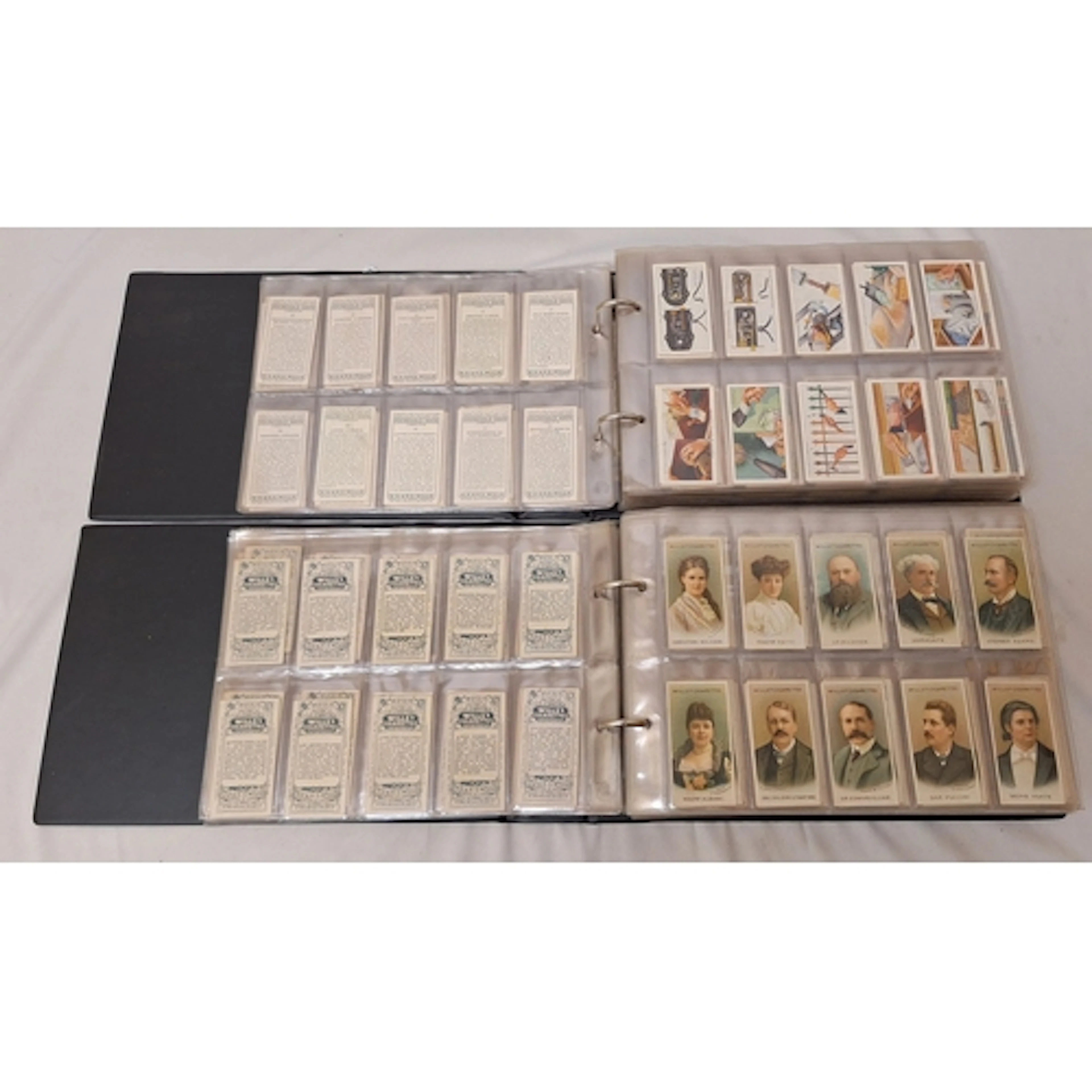 2 Folders Wills Cigarette Collectors Cards incl. The Reign H...