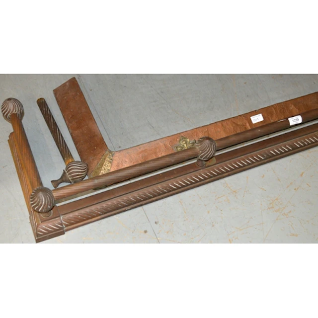 Victorian brass fender, together with an Art Nouveau copper ...