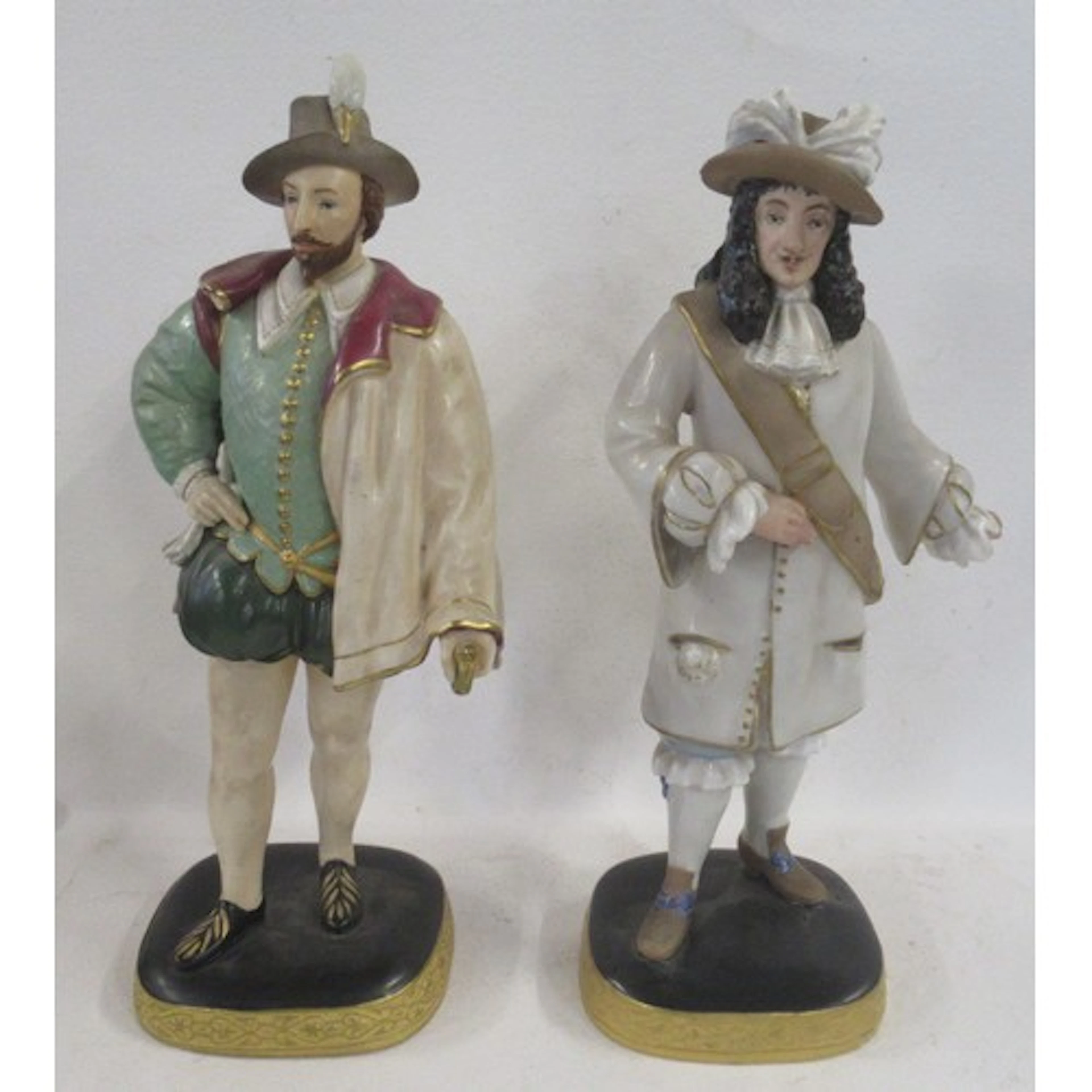 Two Royal Worcester figures, Charles II and Sir Walter Ralei...