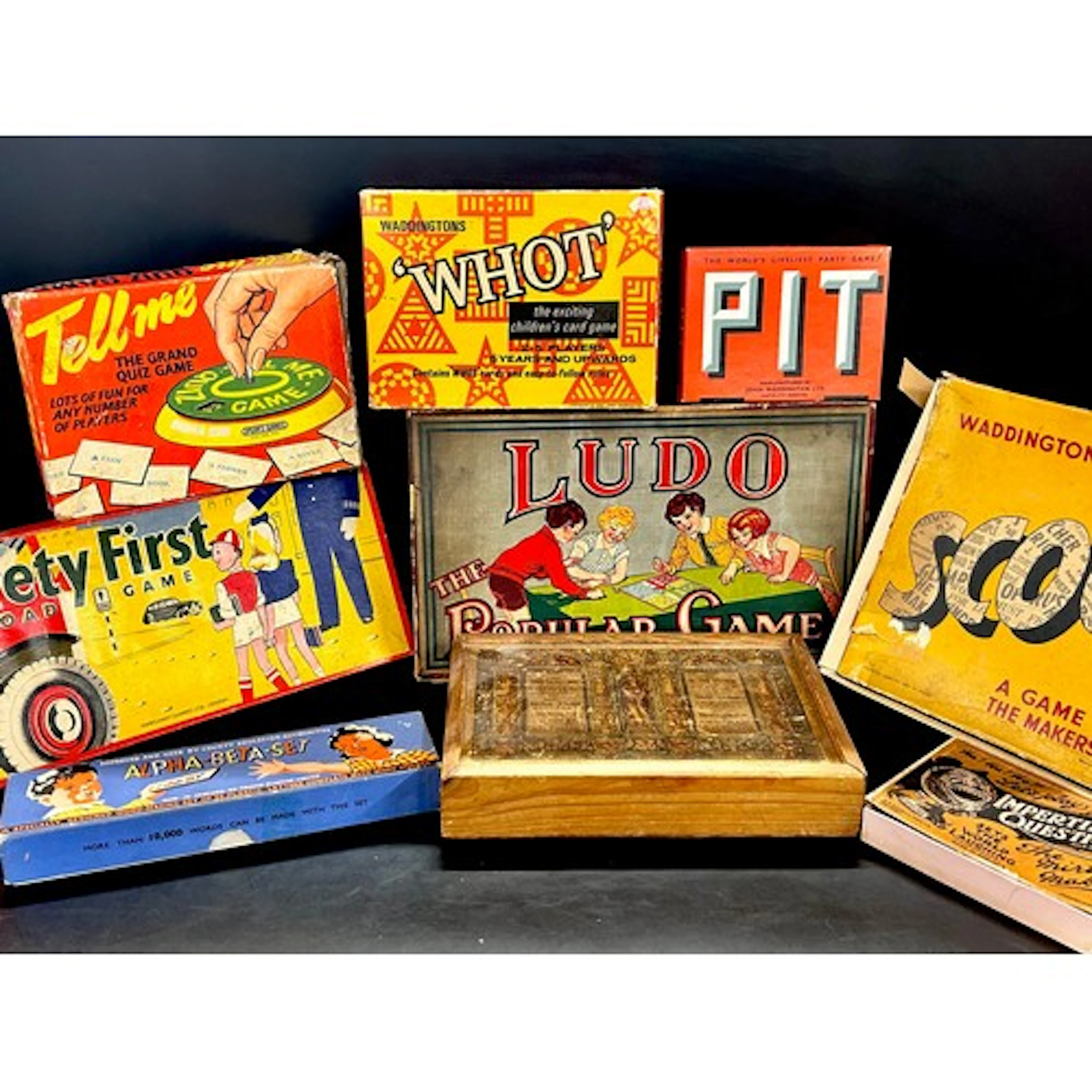 Eight children's games from the 1930s to include Waddingtons...