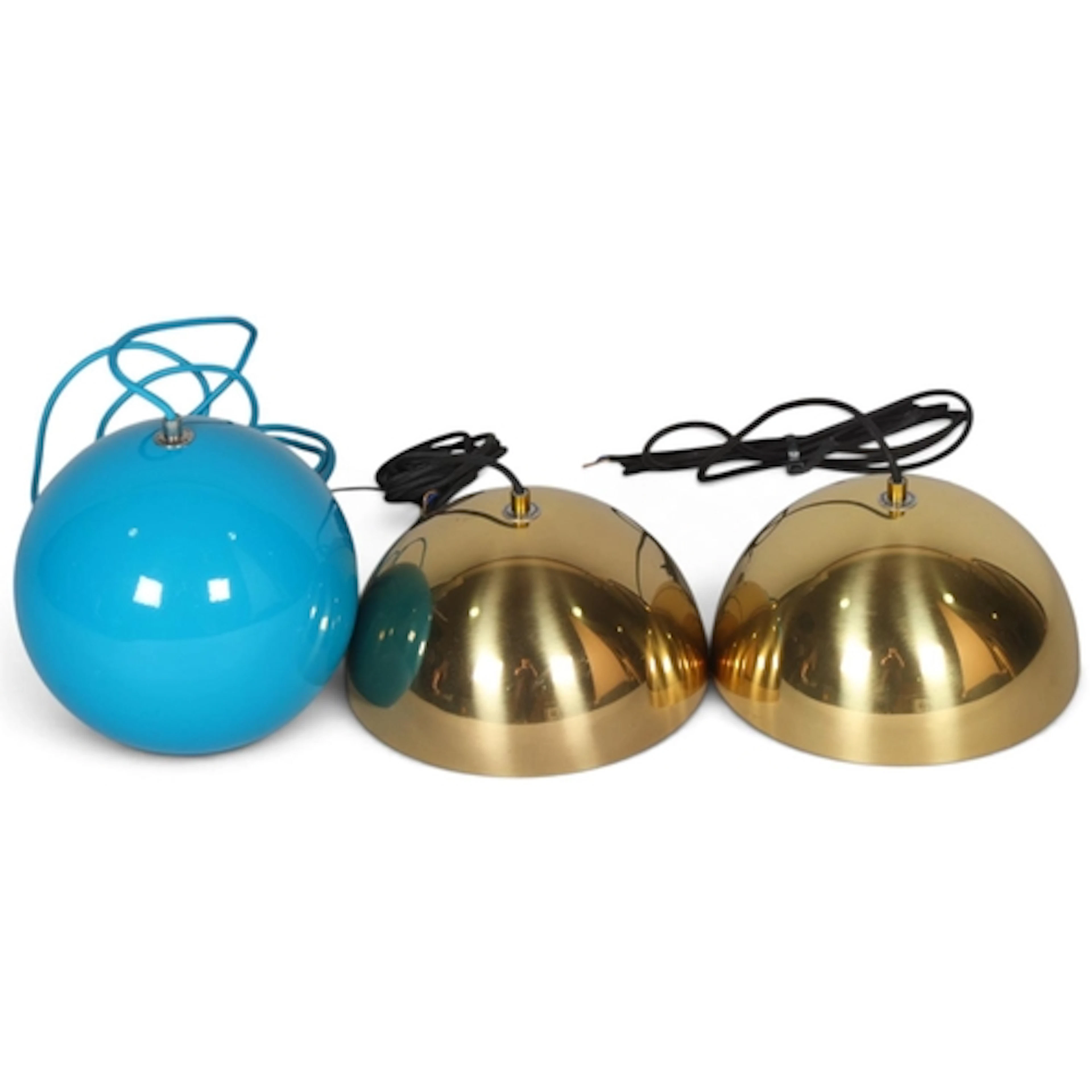 VERNER PANTON (1926-1998), Denmark, a pair of brass coloured...