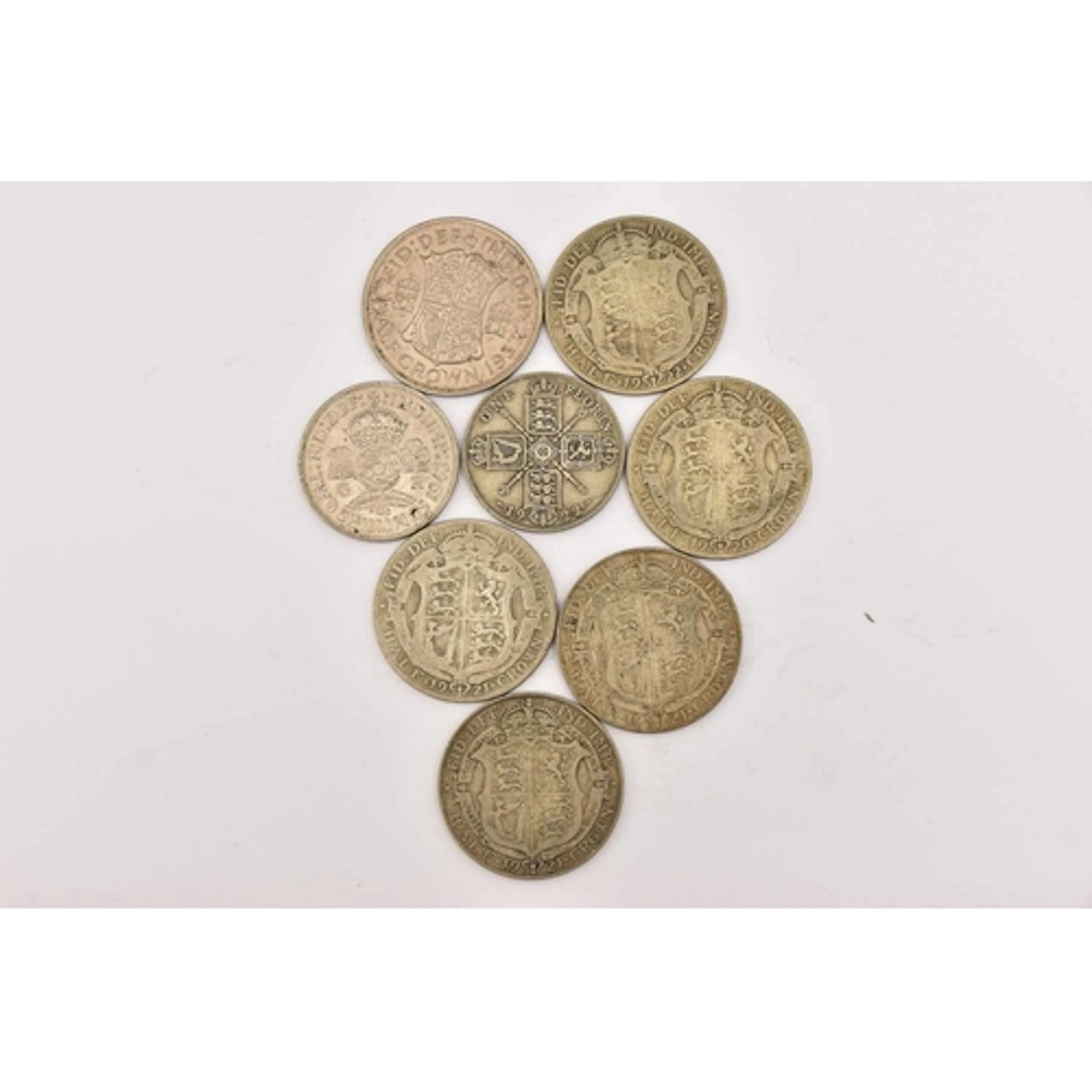 Silver. Circulated post 1920 pre 1947 Silver .500 coins, hal...