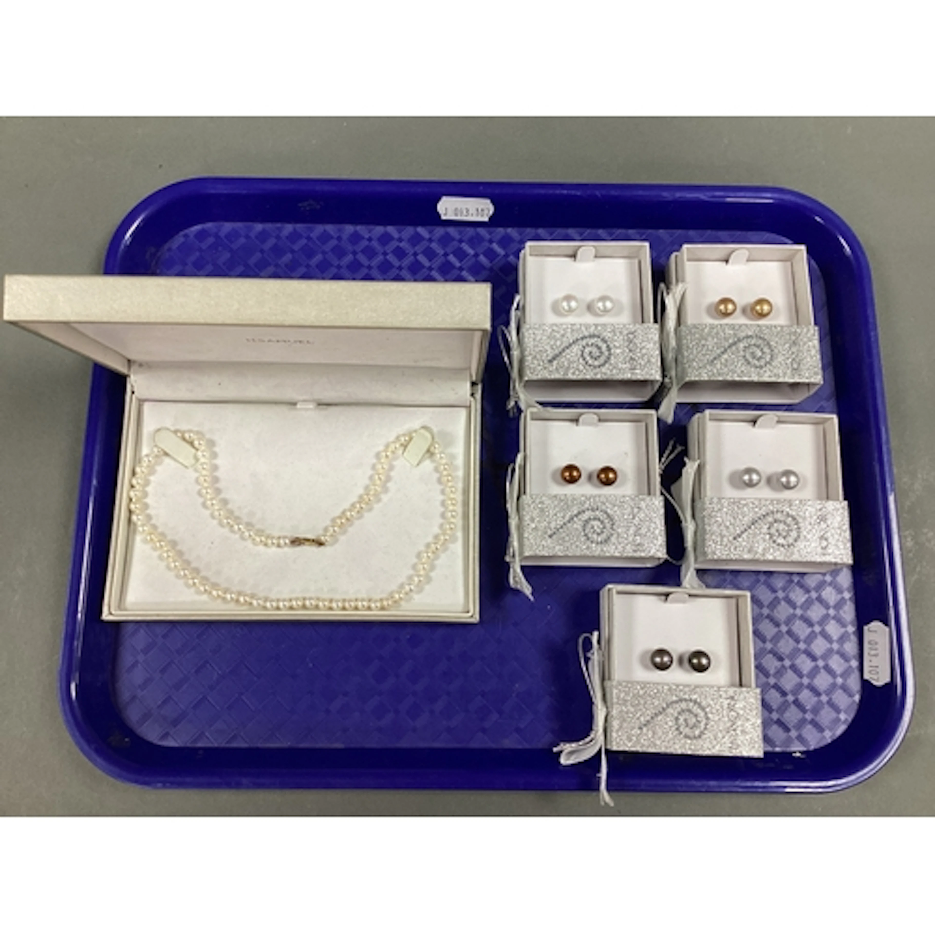 A Single Strand Pearl Bead Necklace, of uniform design, knot...