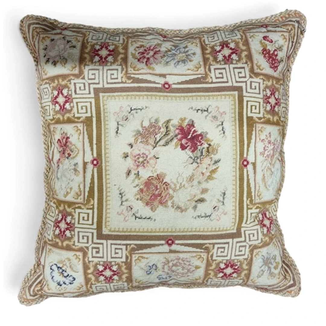 Two Tapestry Cushions. 53 x 43, 55 x 52 cm approx.
