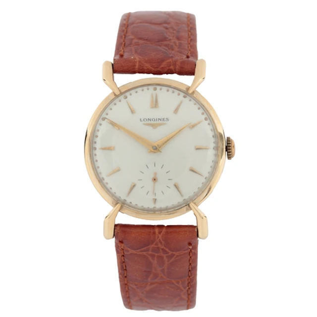 A lady's 14k Longines manual wind wrist watch, with baton nu...