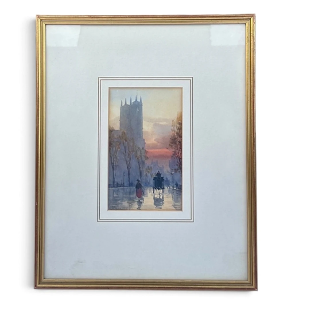 W. ALASTAIR MACDONALD (FL. -1936): 'WESTMINSTER AT DUSK' Wat...