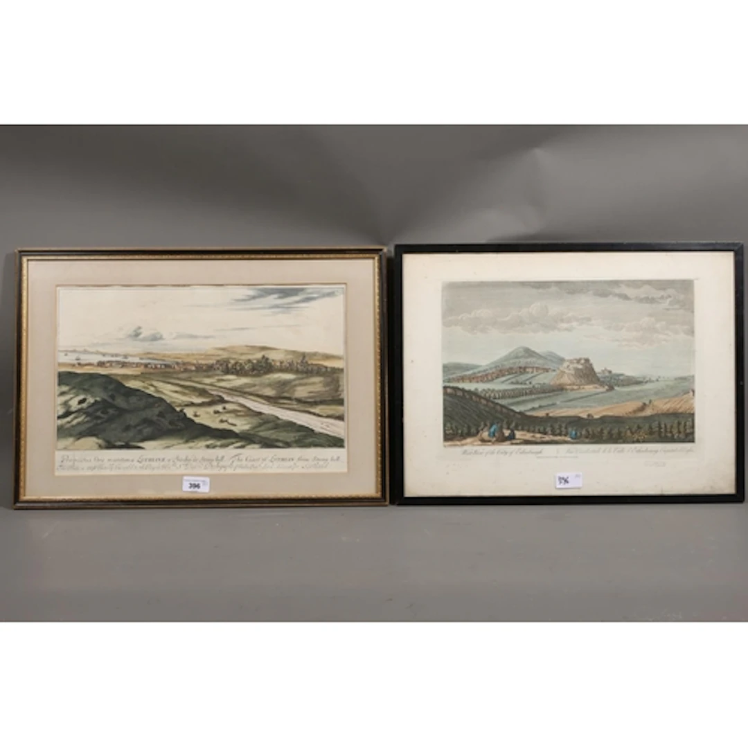 19th century coloured engraving 'The Coast of Lothian from S...