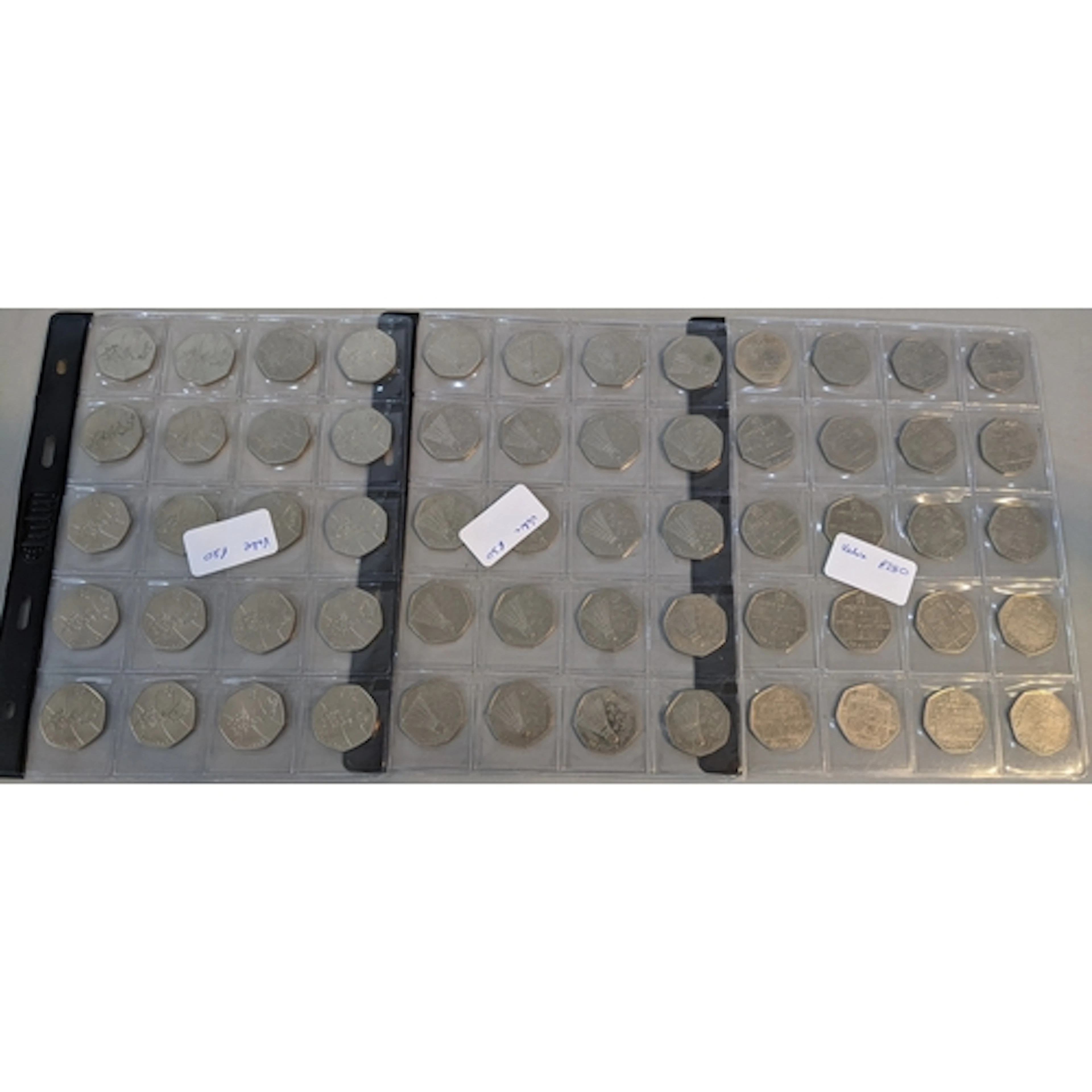 A selection of 2011 50p Olympic coins to include twenty bask...