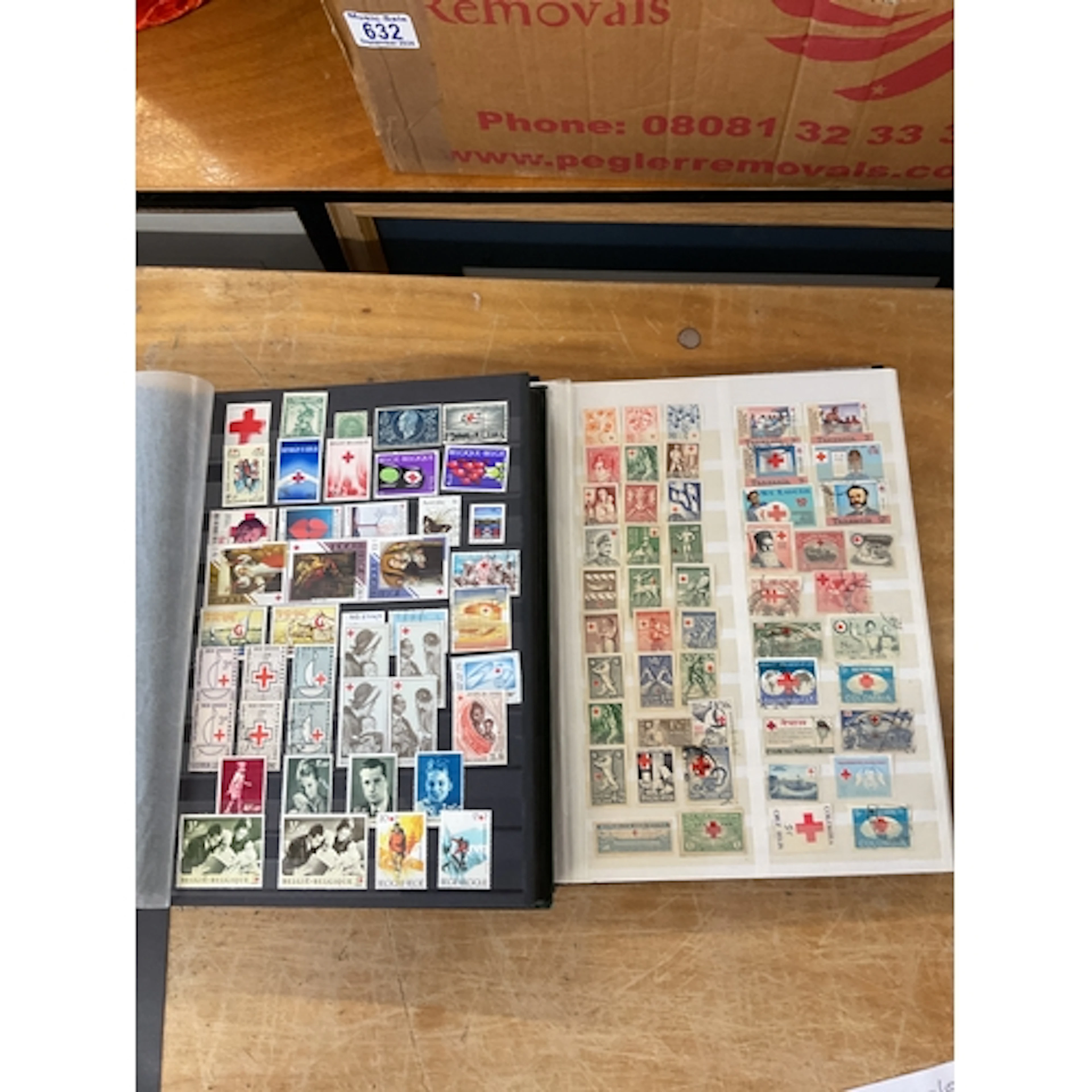 Two large albums of Red Cross thematics, many mint nice clea...