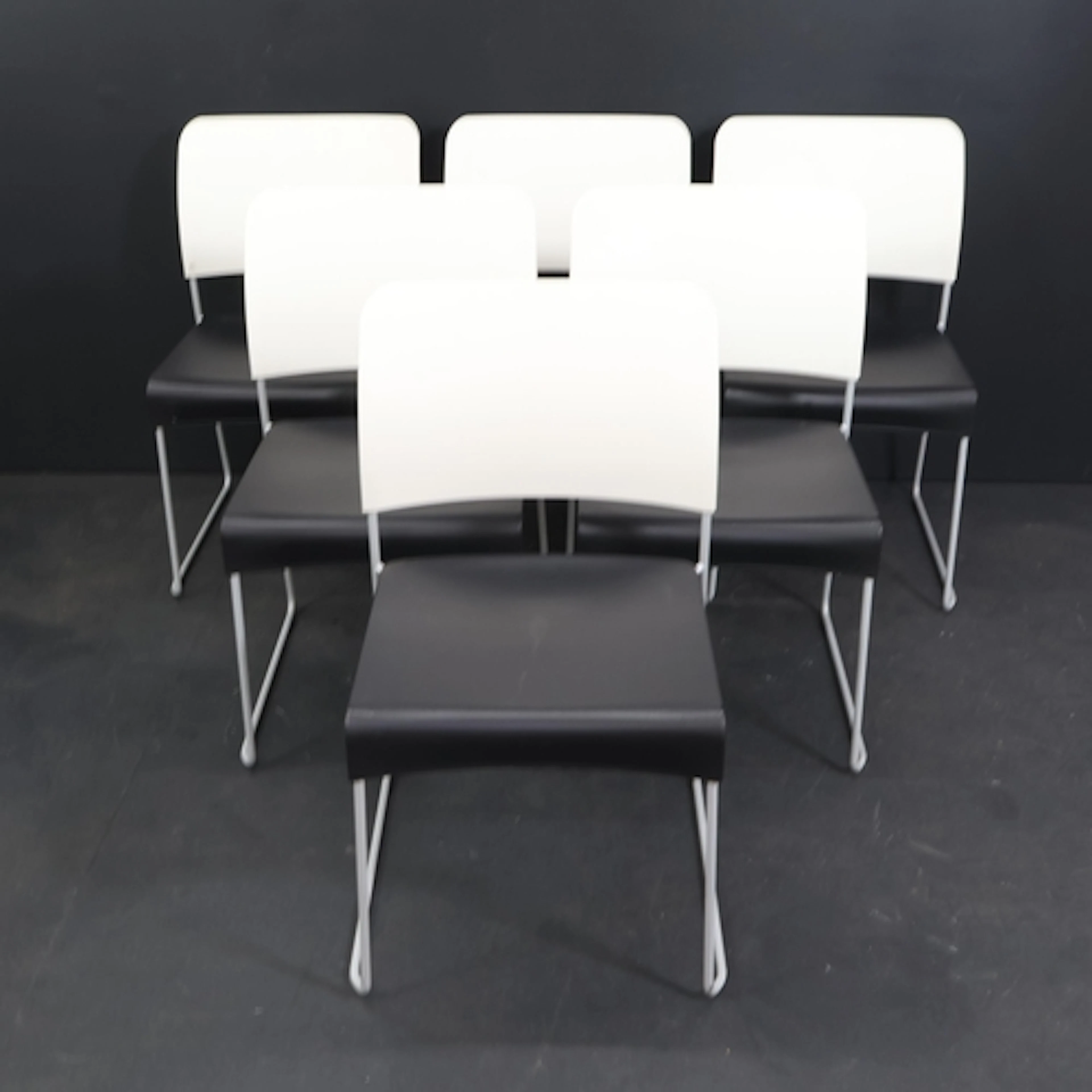 Jasper Morrison, a set of 6 Vitra Sim stackable chairs with ...