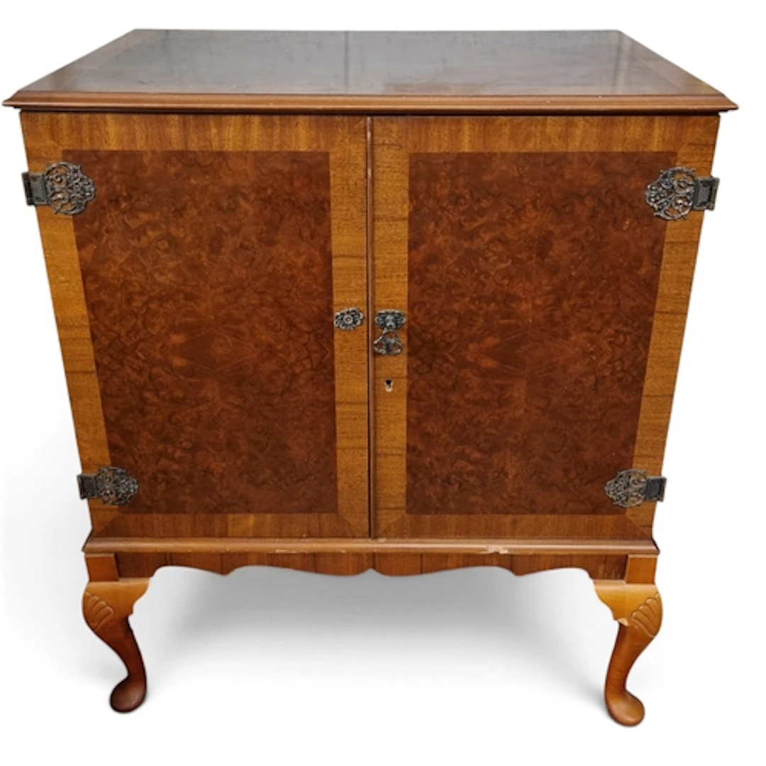 A 20th Century Gramophone Cabinet with a Grundig Lenco Radio...