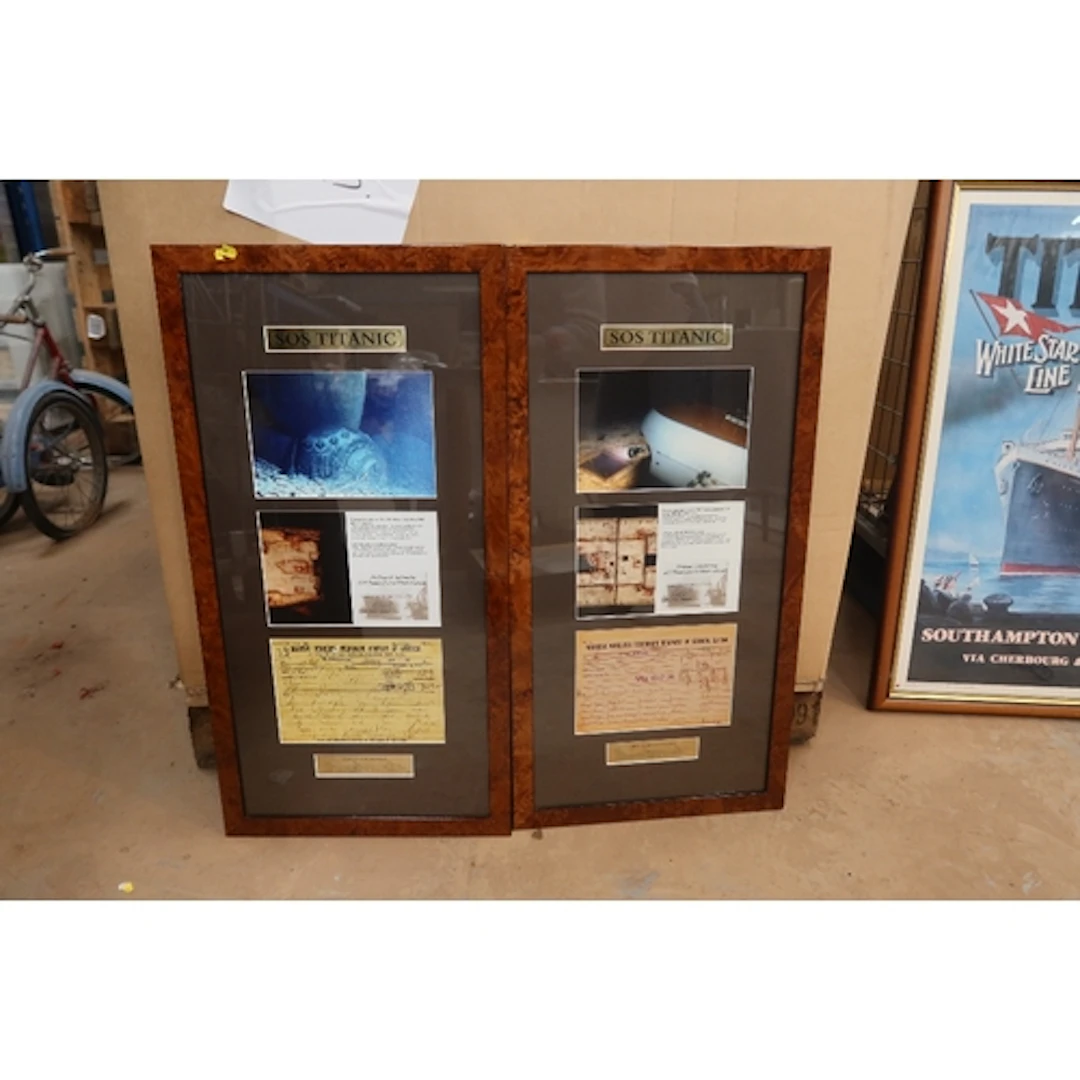 Two SOS Titanic Ltd Photo Facsimile message etc