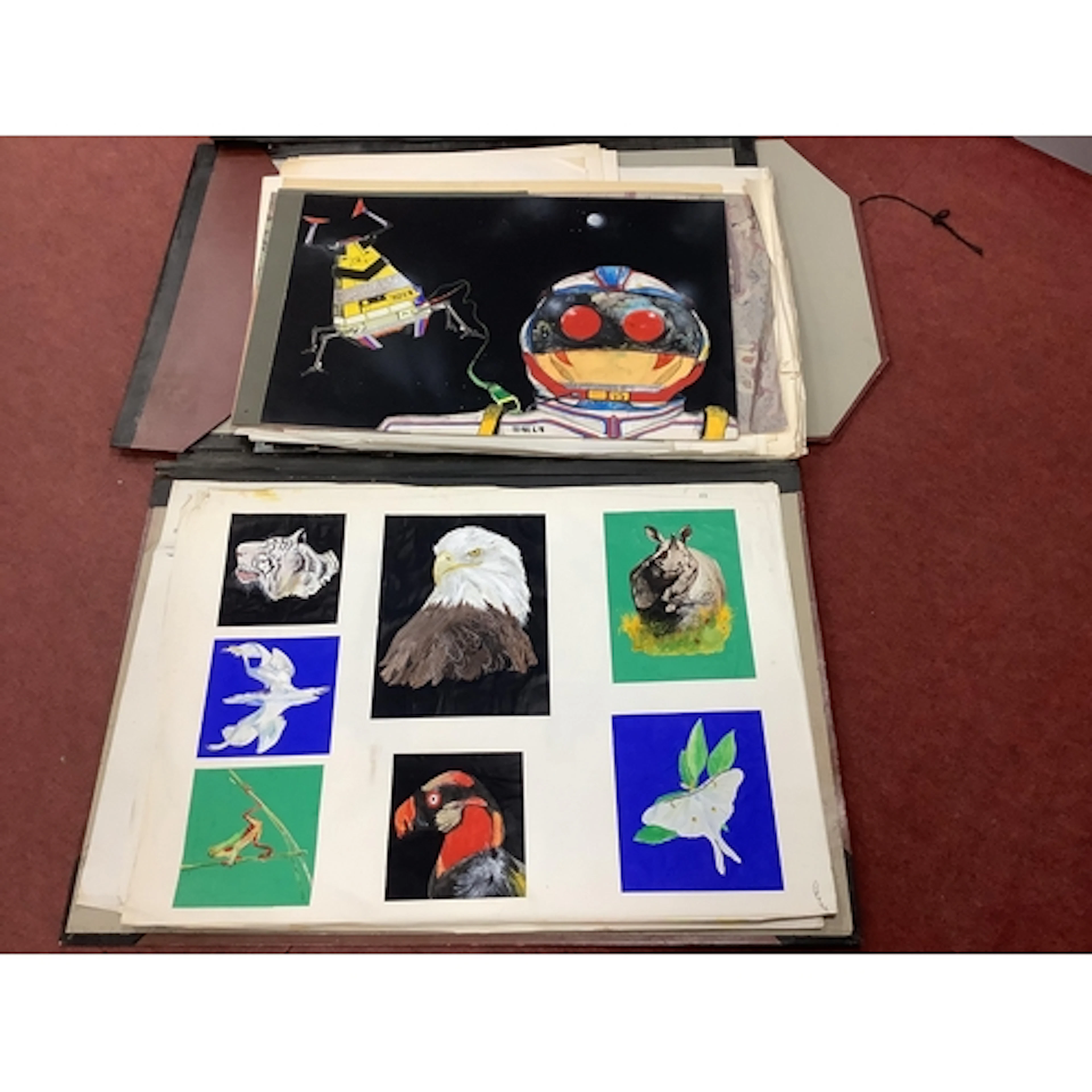 Students Folder of Artwork, including impressive female nude...