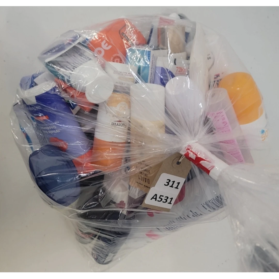 ONE BAG OF PART USED COSMETICS including Nivea, Sure and Vas...
