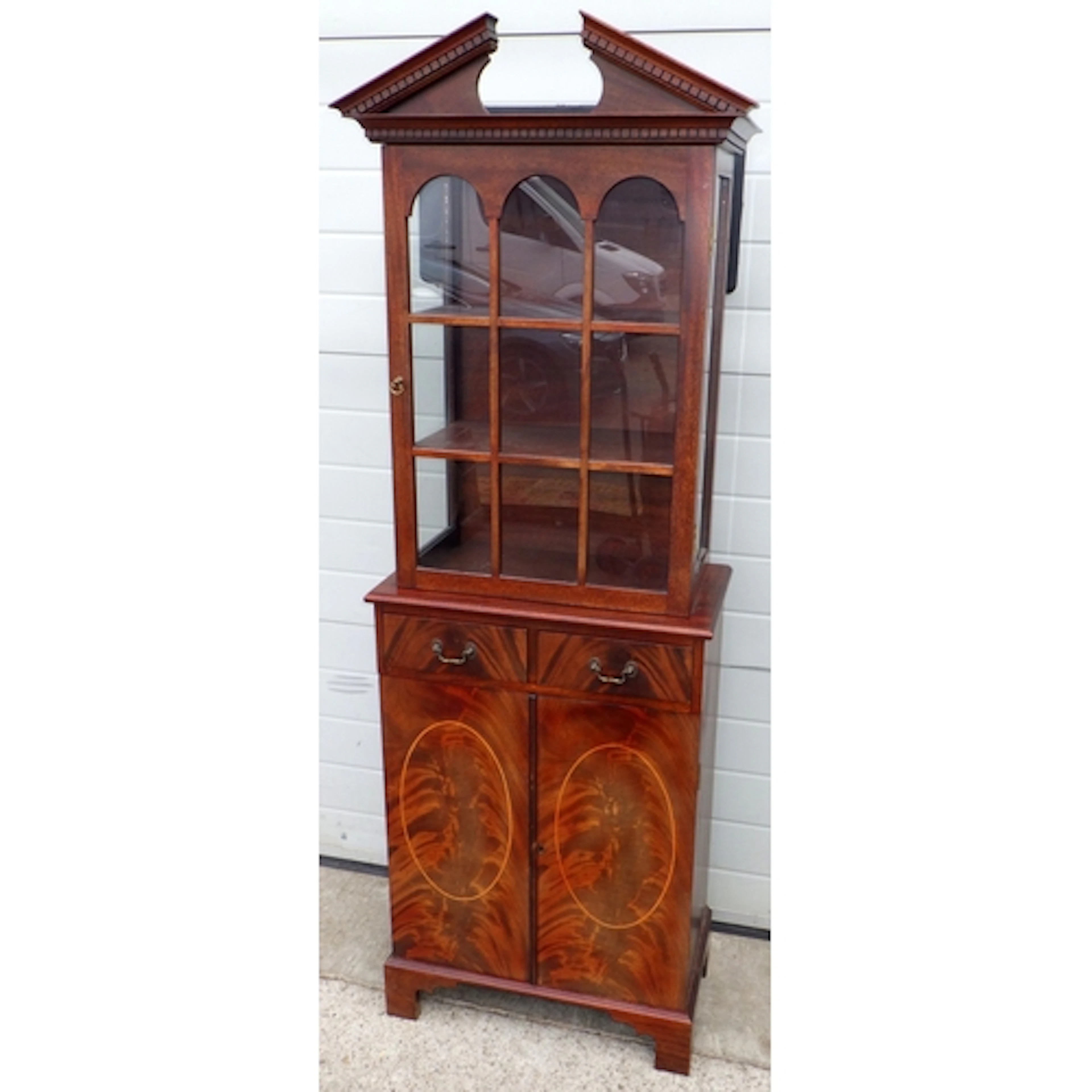 A reproduction mahogany bookcase, 60cm wide