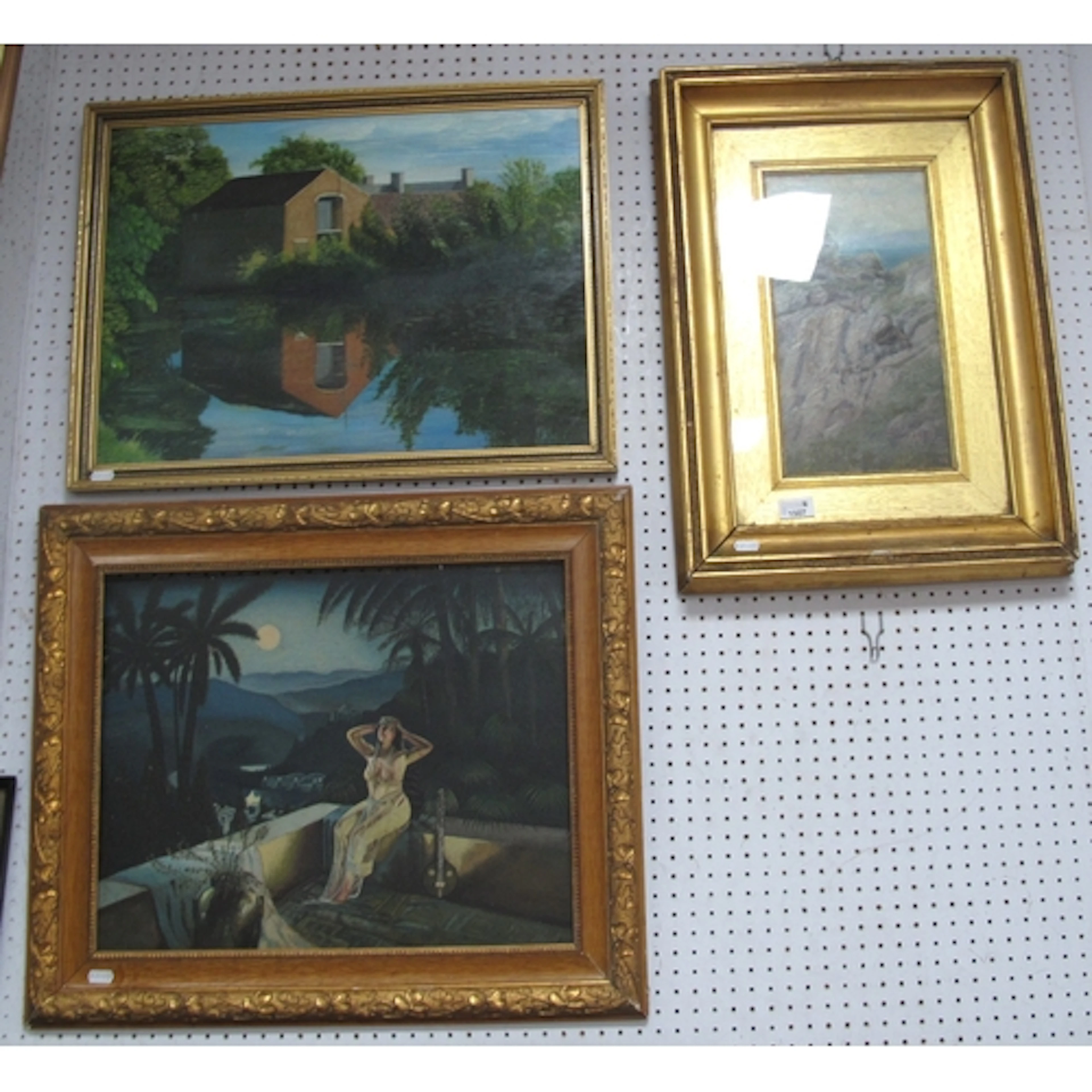 Three Vintage Framed Oils on Board, including British School...