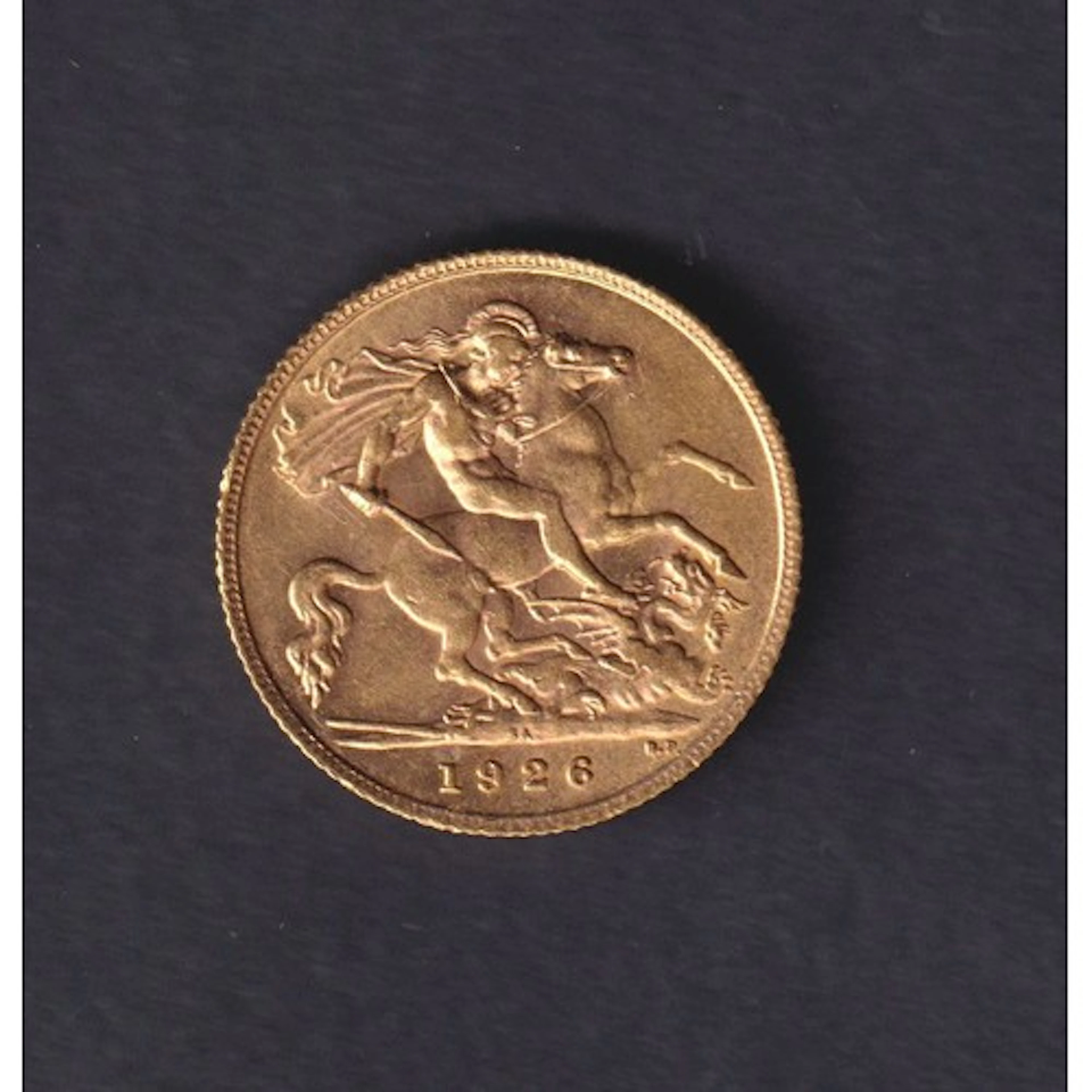 1926 Great Britain King George V gold Half Sovereign coin, S...