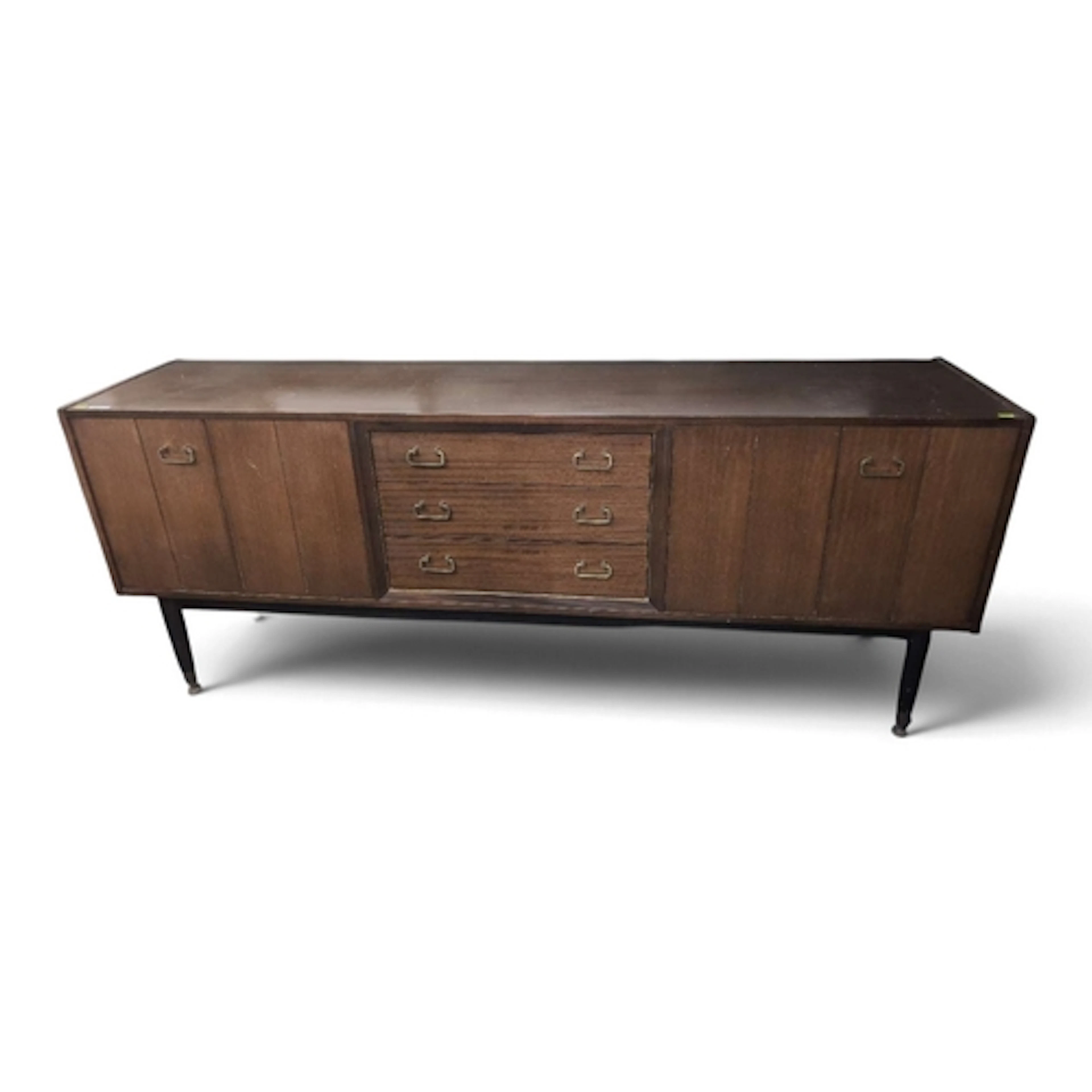 G Plan - Librenza tola wood sideboard, rectangular top above...