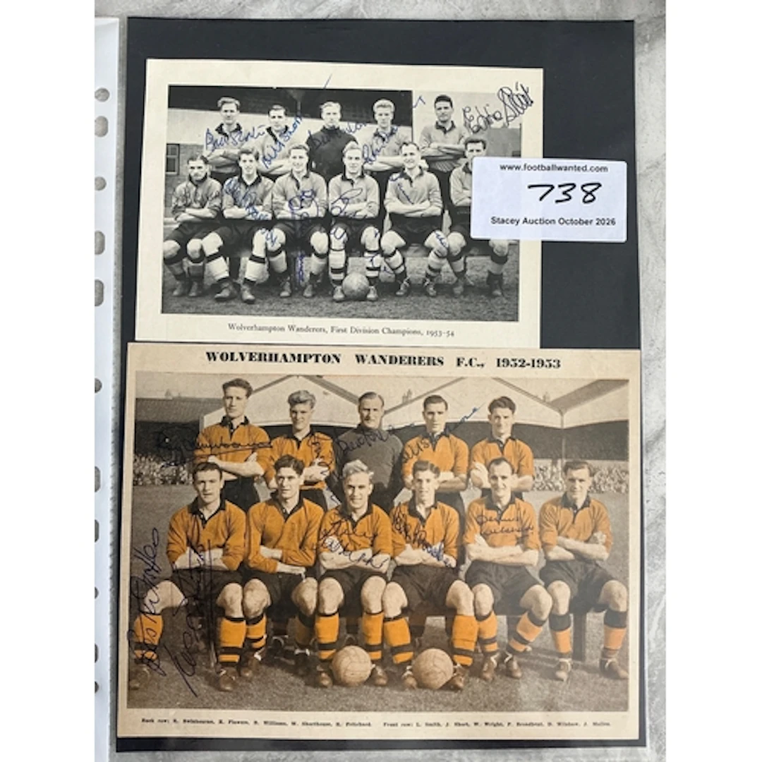 Wolves 1950s Signed Football Team Group Magazine Pictures: 5...